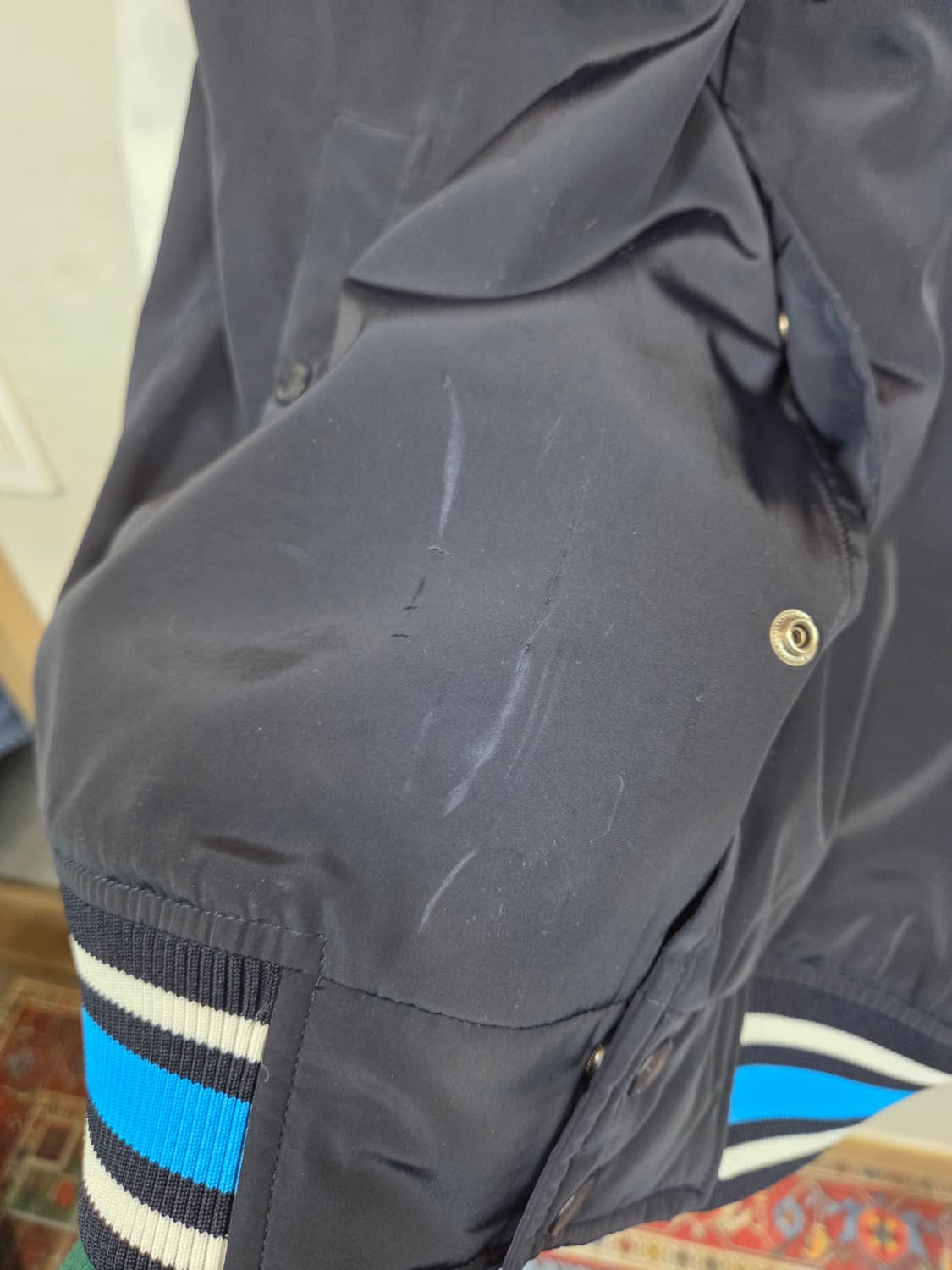 데상트 추신수 사인자수 로고 스타디움 바시티 방풍 자켓 m 상품이미지7