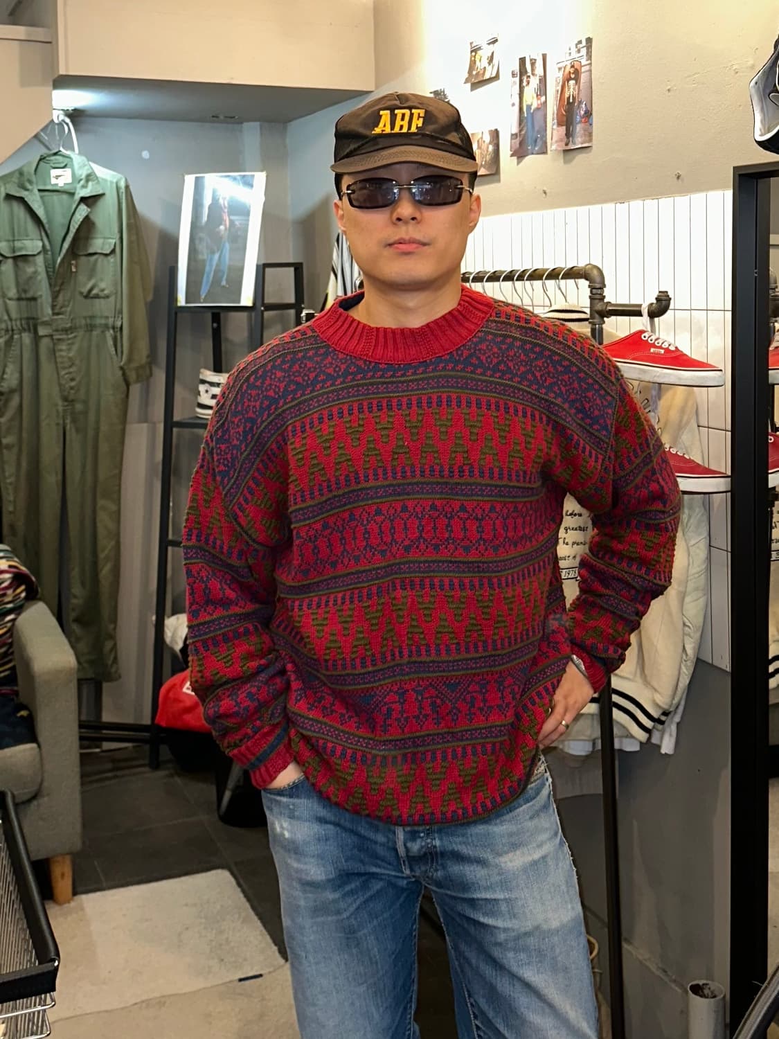 80’s Christian Dior ethnic cotton knit 상품이미지1