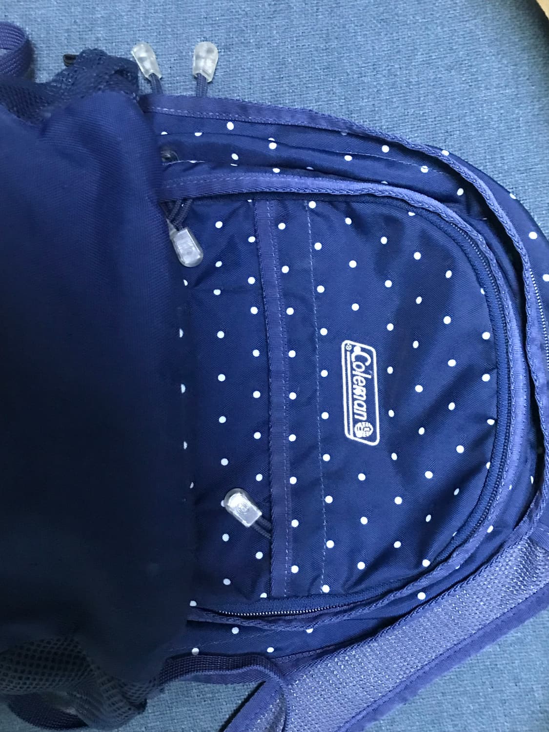 Coleman 콜맨 도트 백팩 네이비 파랑 상품이미지4