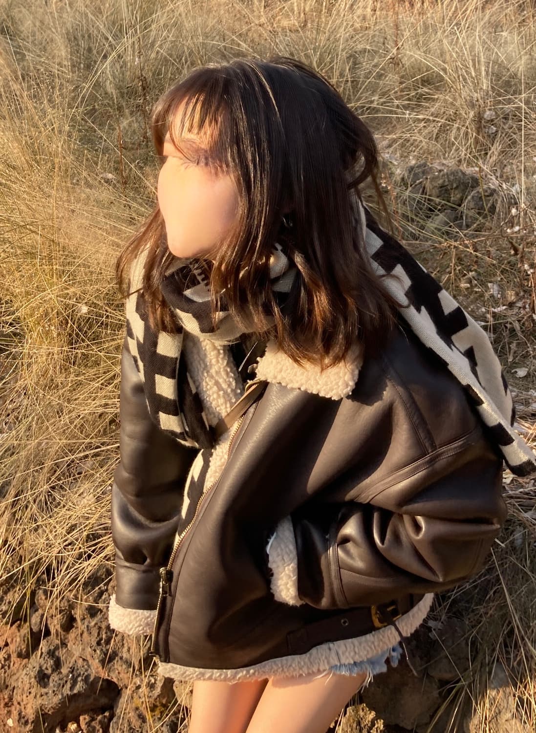 브라운 무스탕 상품이미지1