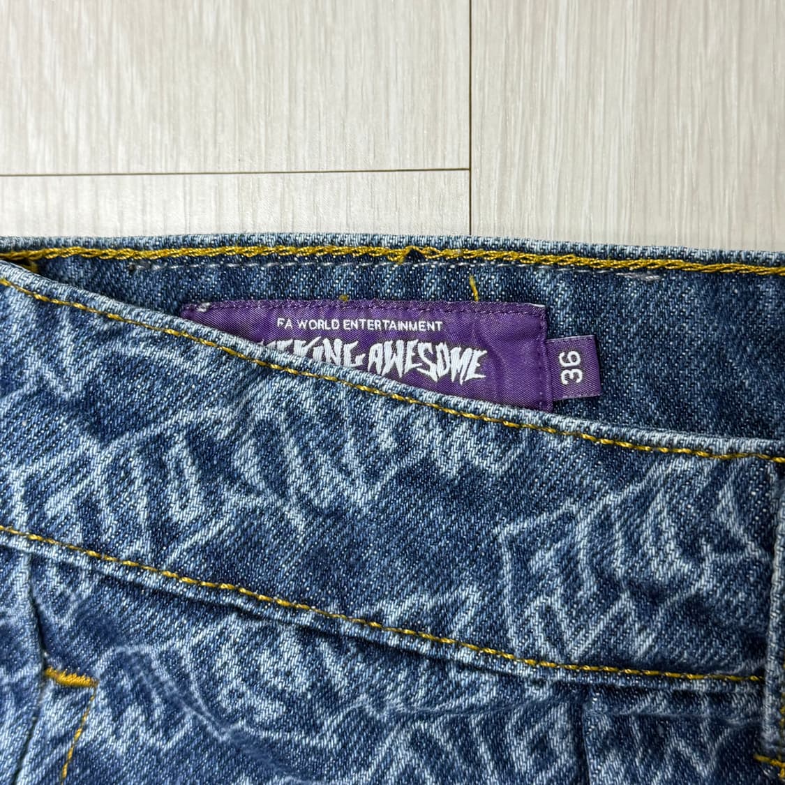 퍼킹어썸 데님 쇼츠 반바지 36 상품이미지3