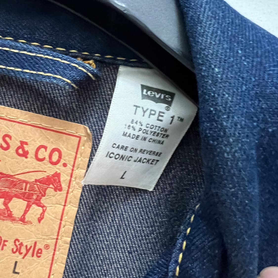 00s 리바이스 타입원 트러커 데님 청자켓 L 상품이미지4