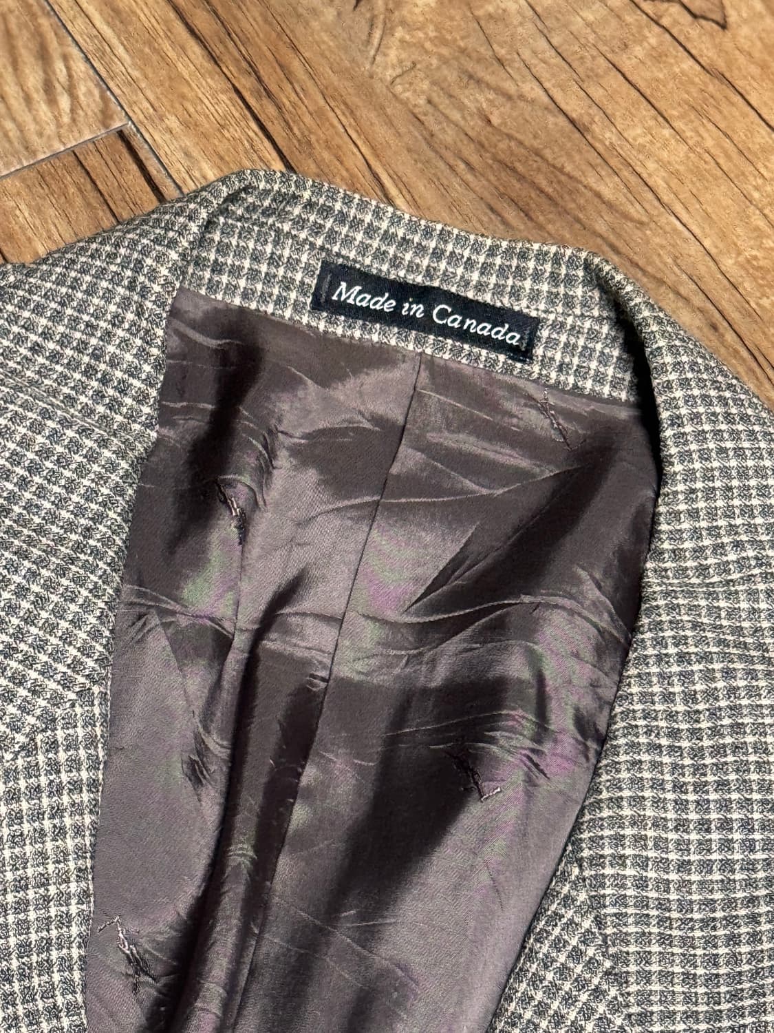 입생로랑 캐나다 하운즈투스 체크 울 자켓 상품이미지4