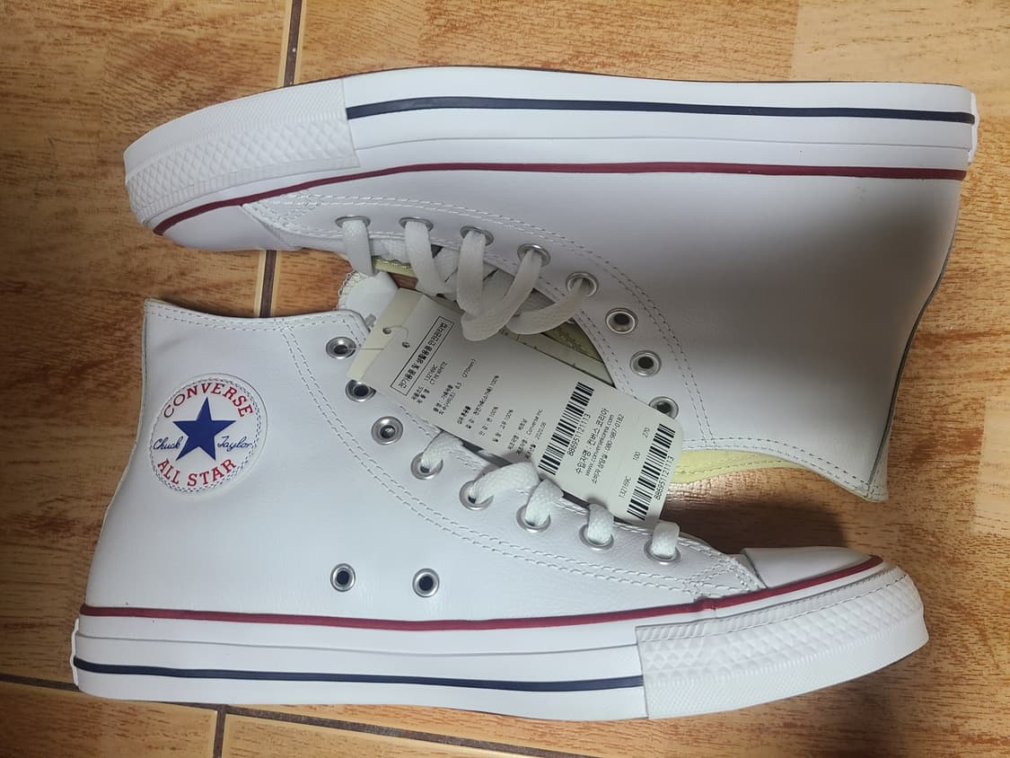 (새상품)컨버스 가죽 레더 하이 270(265추천) 상품이미지5