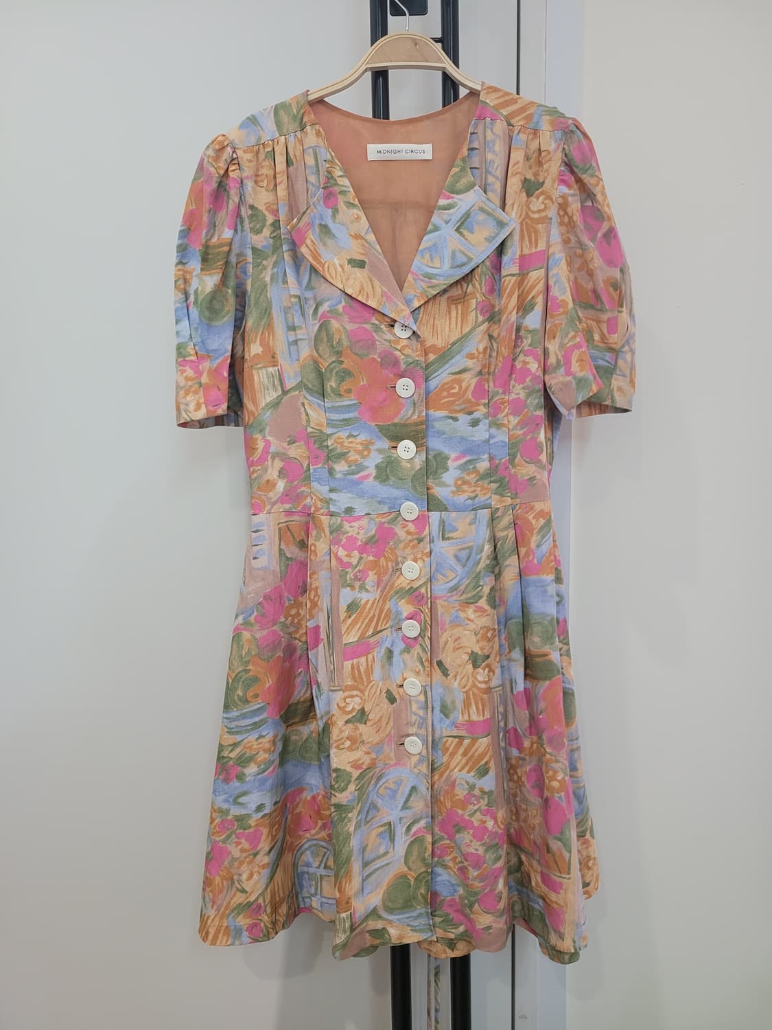 미드나잇서커스 플라워 패턴 린넨 원피스 55~66 상품이미지2