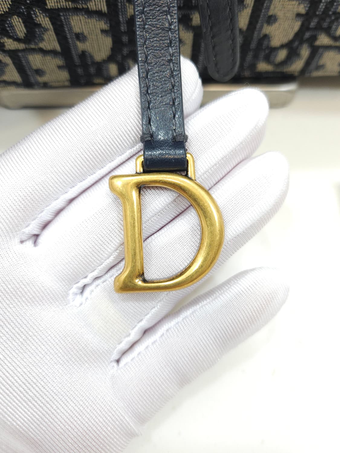 [정품]디올 오블리크 새들 미디엄 체인 파우치 상품이미지9