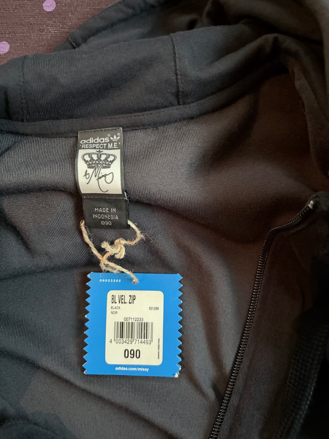 아디다스 벨벳 후드집업 상품이미지2