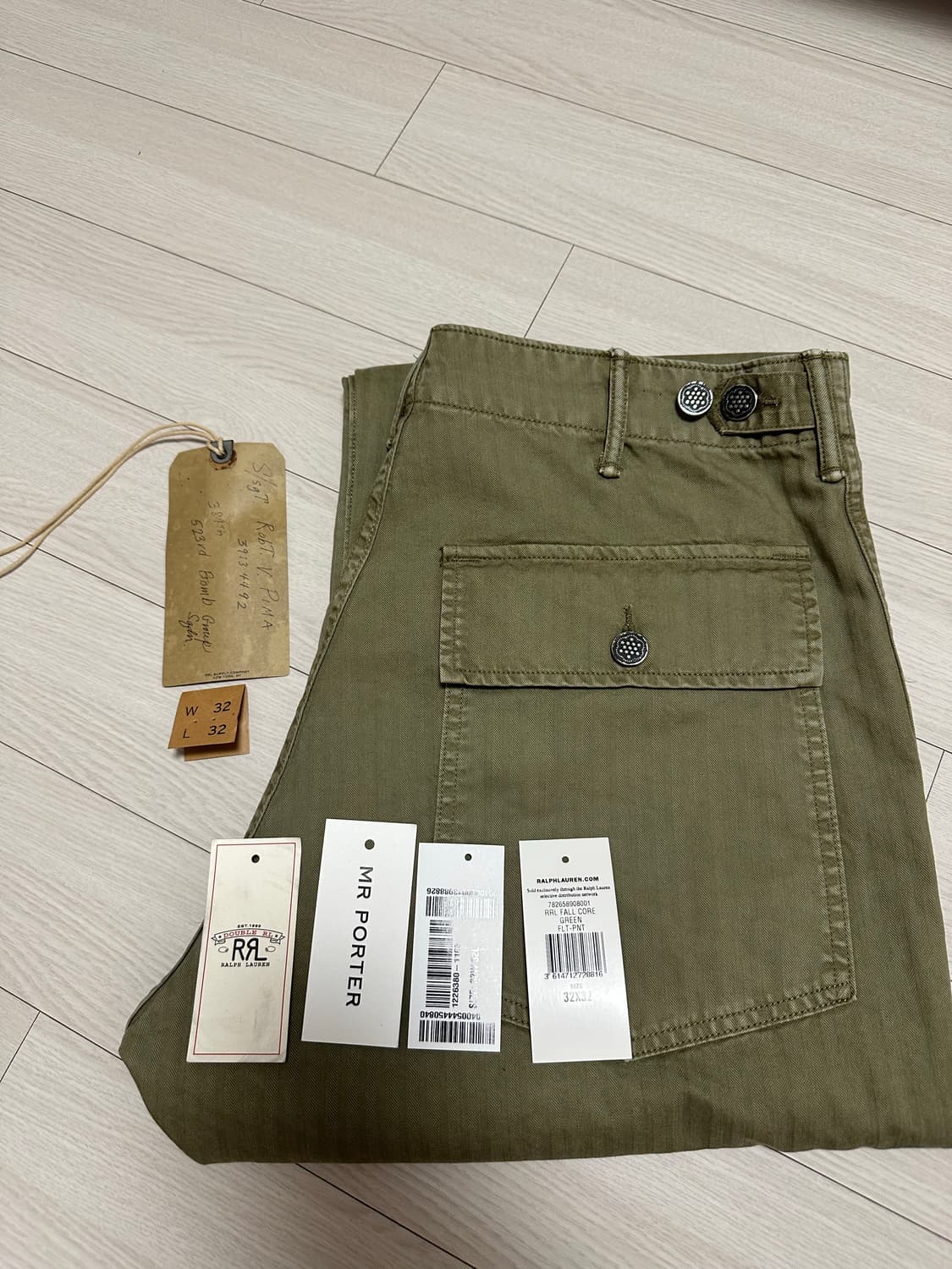 더블알엘 rrl 헤링본 퍼티그 팬츠 새상품 사이즈 32x32 팝니다 상품이미지1