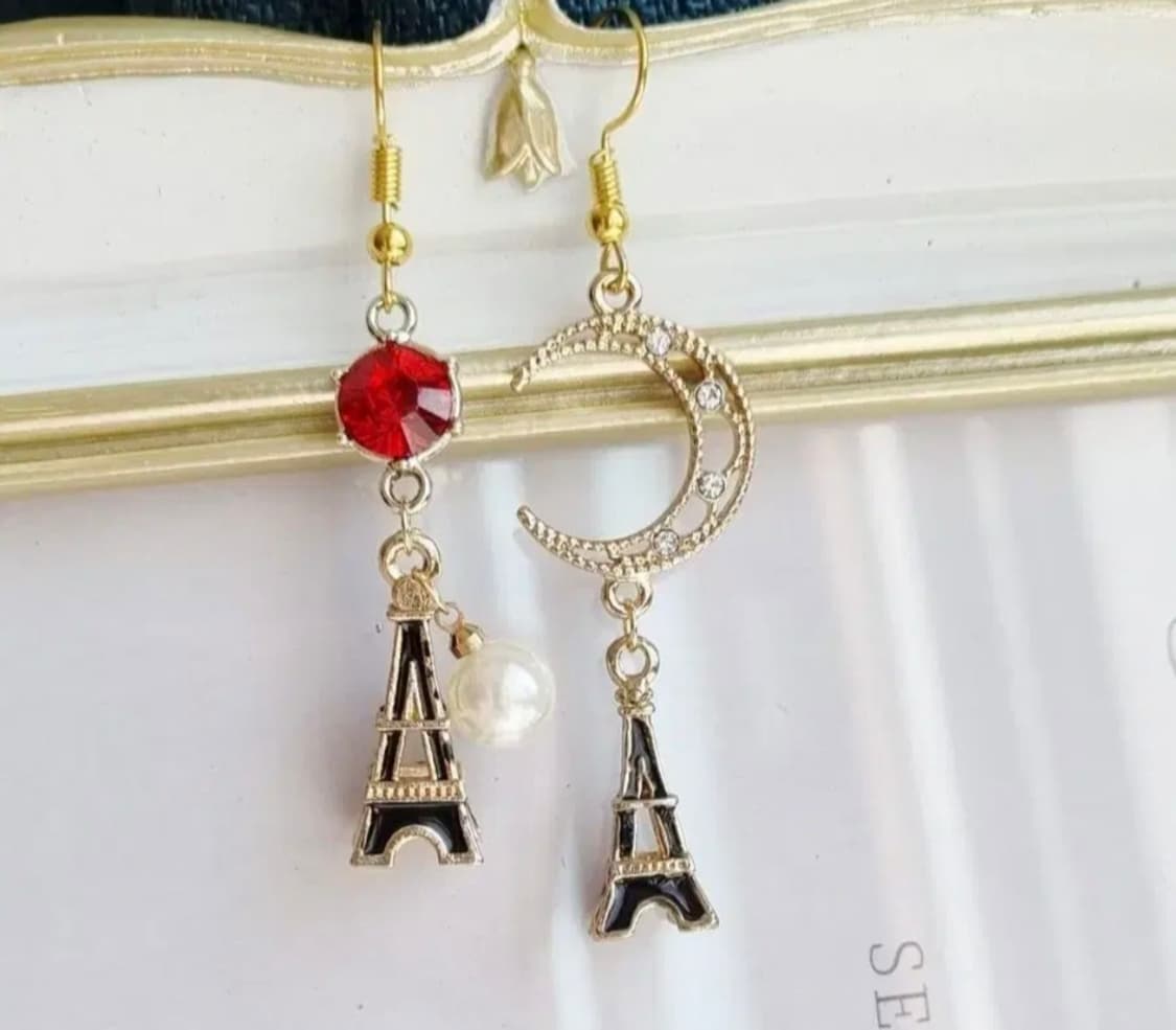 핸드메이드 )블랙에펠탑귀걸이 상품이미지3