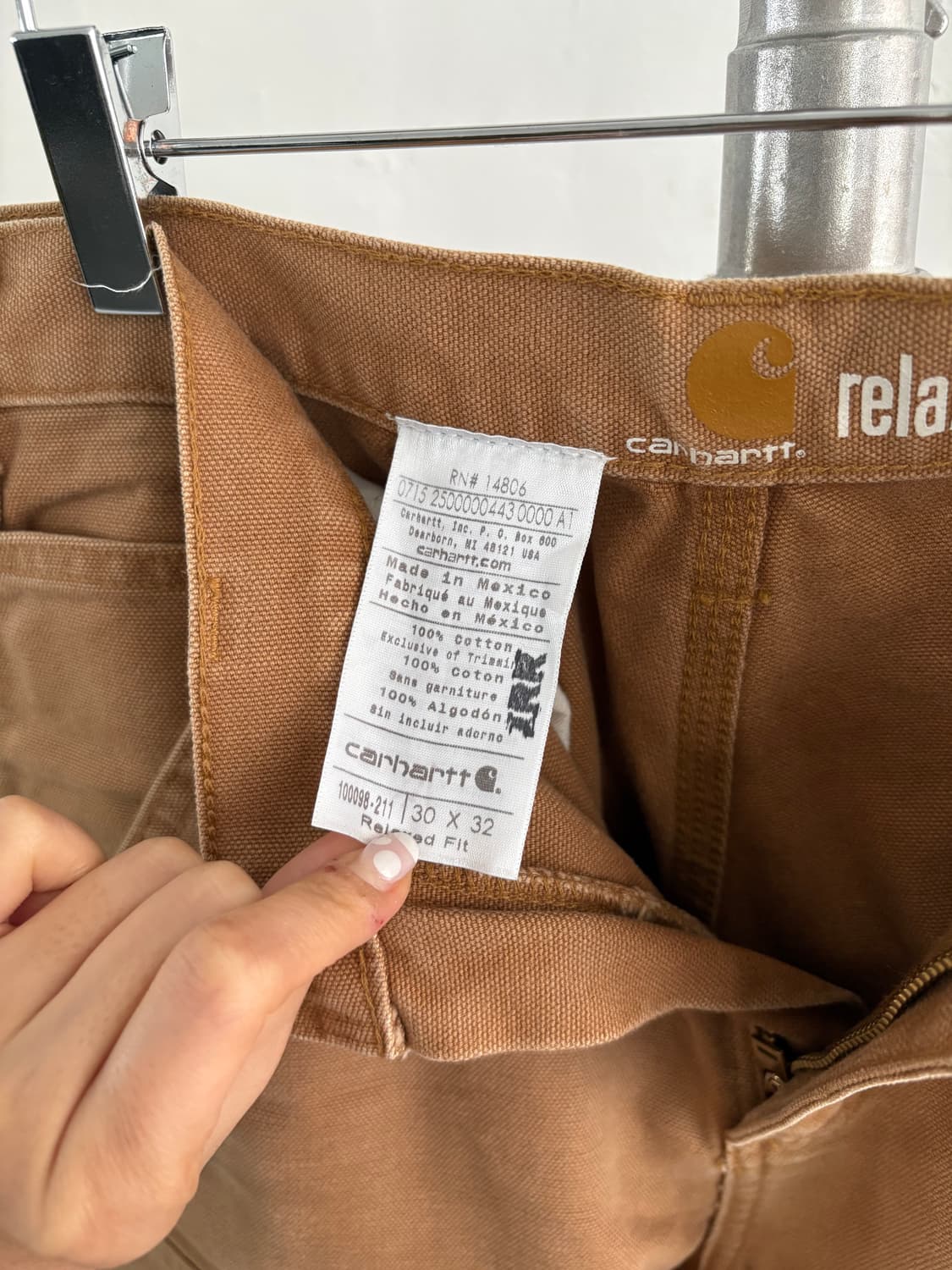 Carhartt 칼하트 베이지 더블니 팬츠 상품이미지6