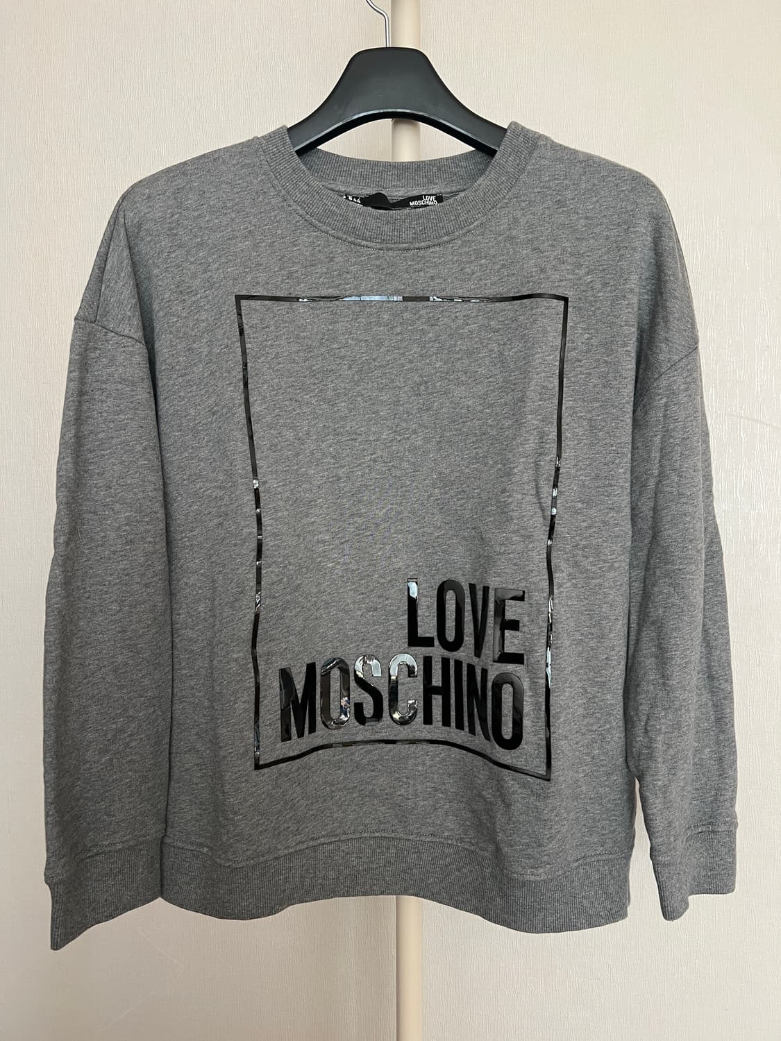 Love Moschino 러브 모스키노 박스 로고 스웨트셔츠 그레이 상품이미지1
