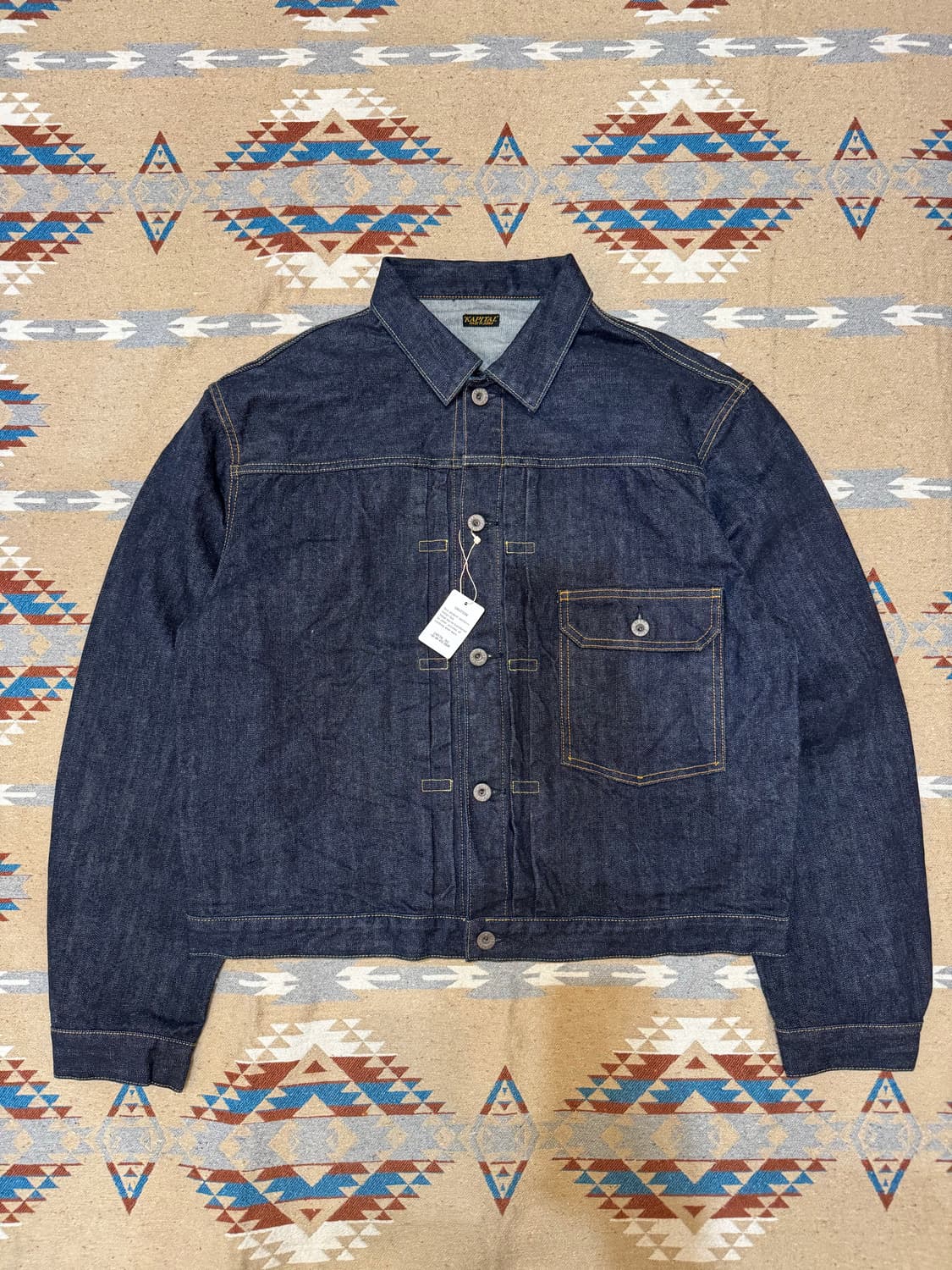[4][XL] 캐피탈 14온즈 데님 1ST 원 워시 자켓 인디고 상품이미지3