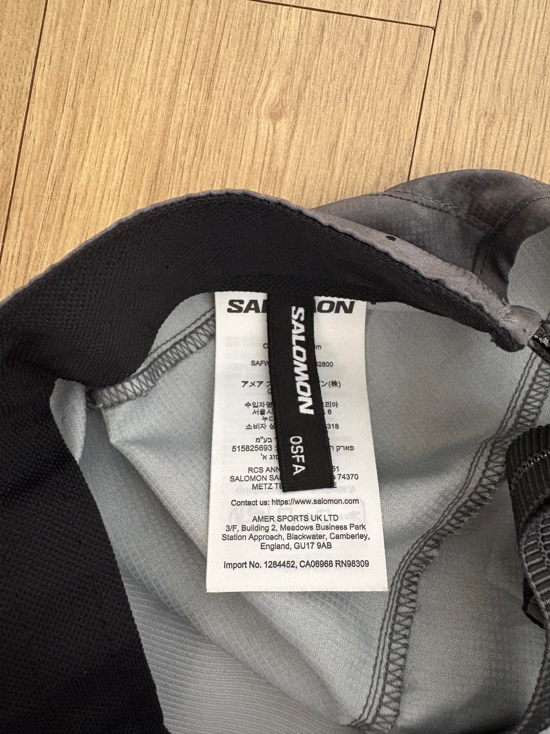 살로몬 에어로 서큘 런 캡 차콜 상품이미지3