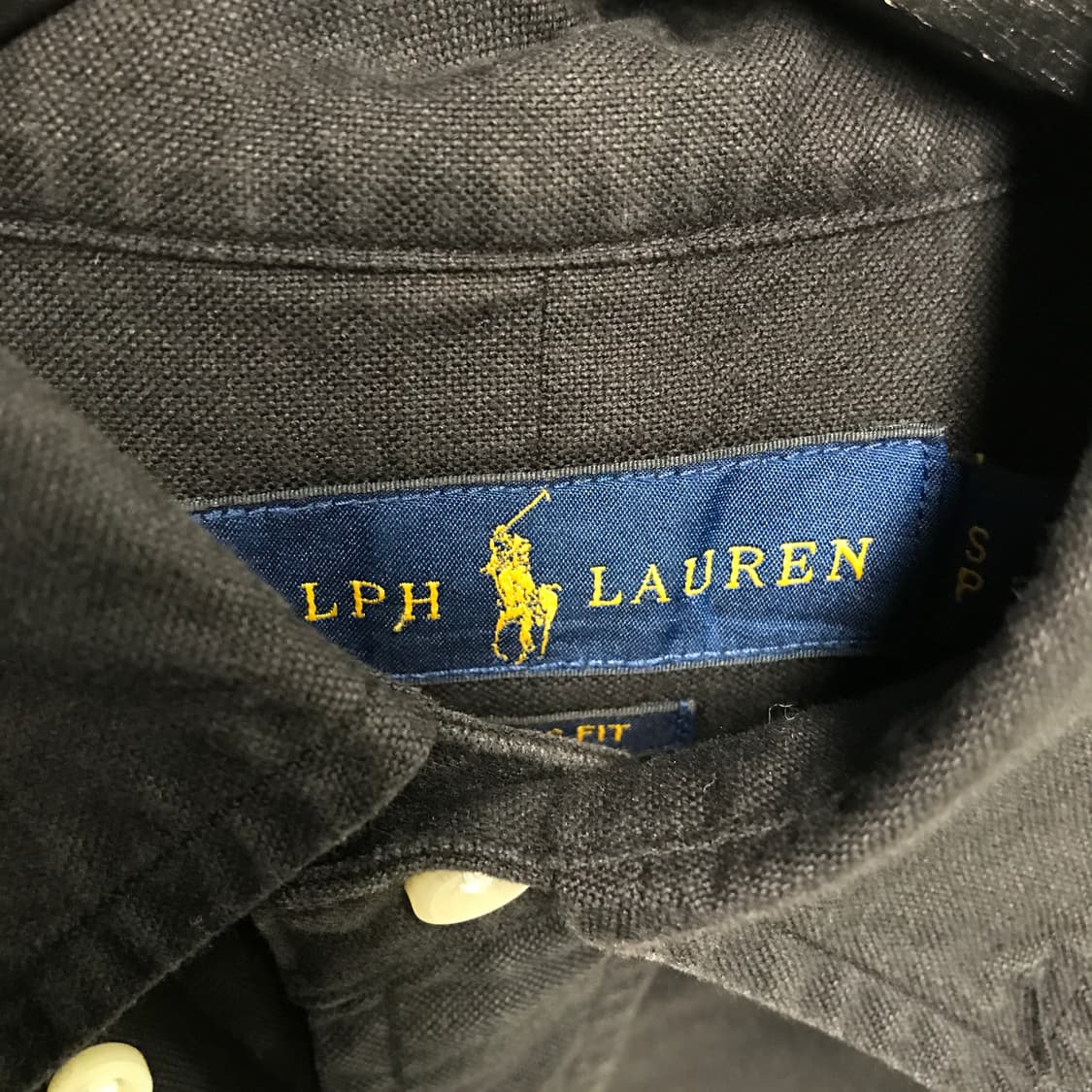 폴로 랄프로렌 솔리드 셔츠 블랙 S 상품이미지5