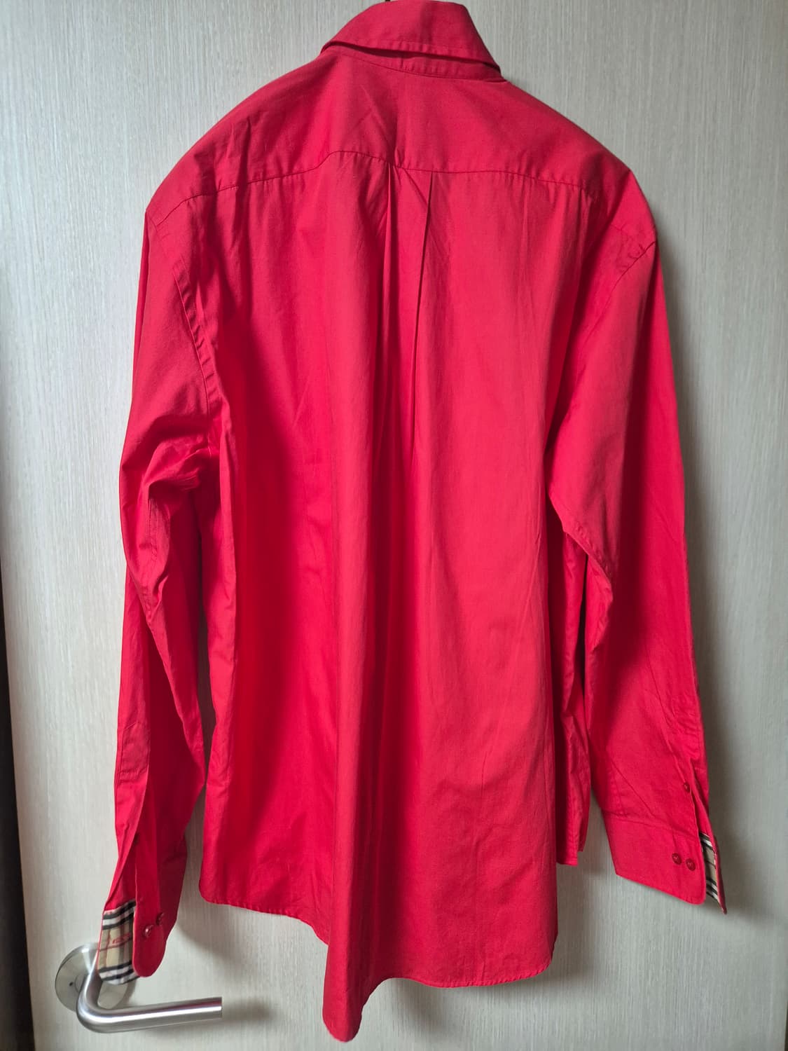 (정품) 버버리 레드 셔츠 체크라인 셔츠 남방 6  상품이미지3