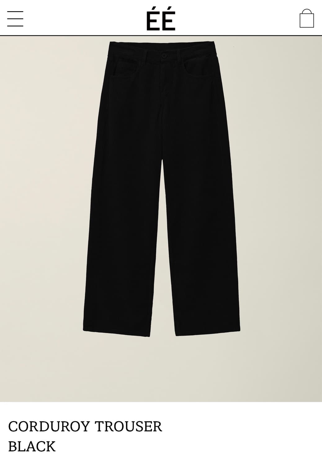 누마레 EE 코듀로이 팬츠 블랙 M 상품이미지1