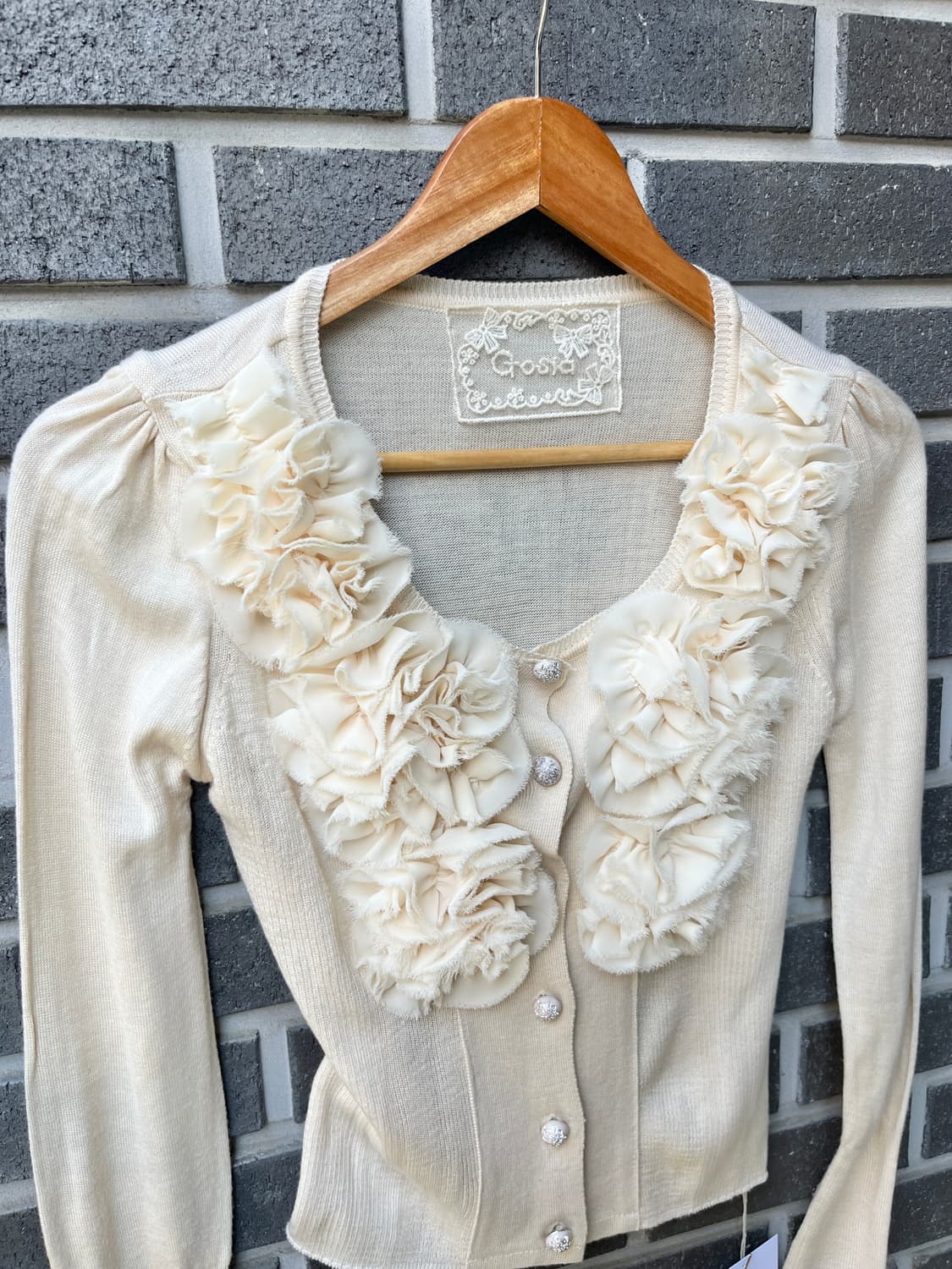 Gosia 고샤 플로럴 러플 가디건 상품이미지3