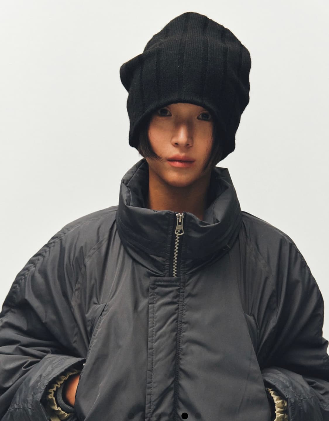 플리즈프로젝트 over-ribbed beanie, black 판매합니다. 상품이미지1