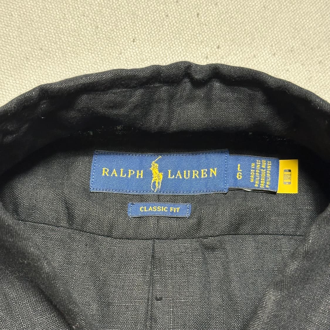 L 폴로랄프로렌 블랙 린넨 셔츠 상품이미지4