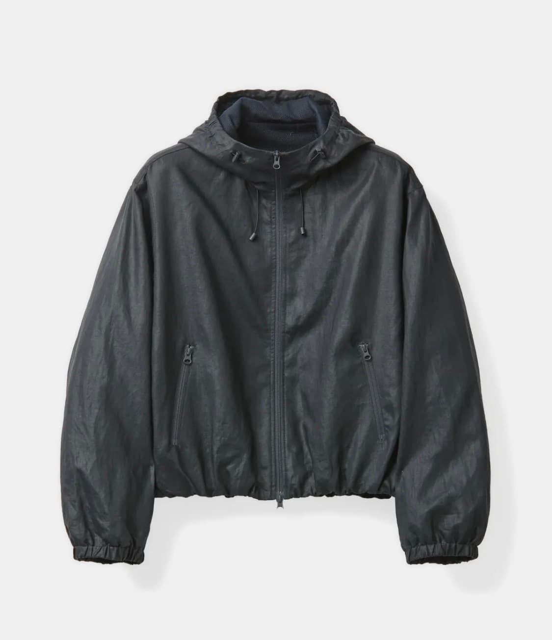 쿠어 코팅 린넨 후디드 점퍼 다크네이비 L 상품이미지1