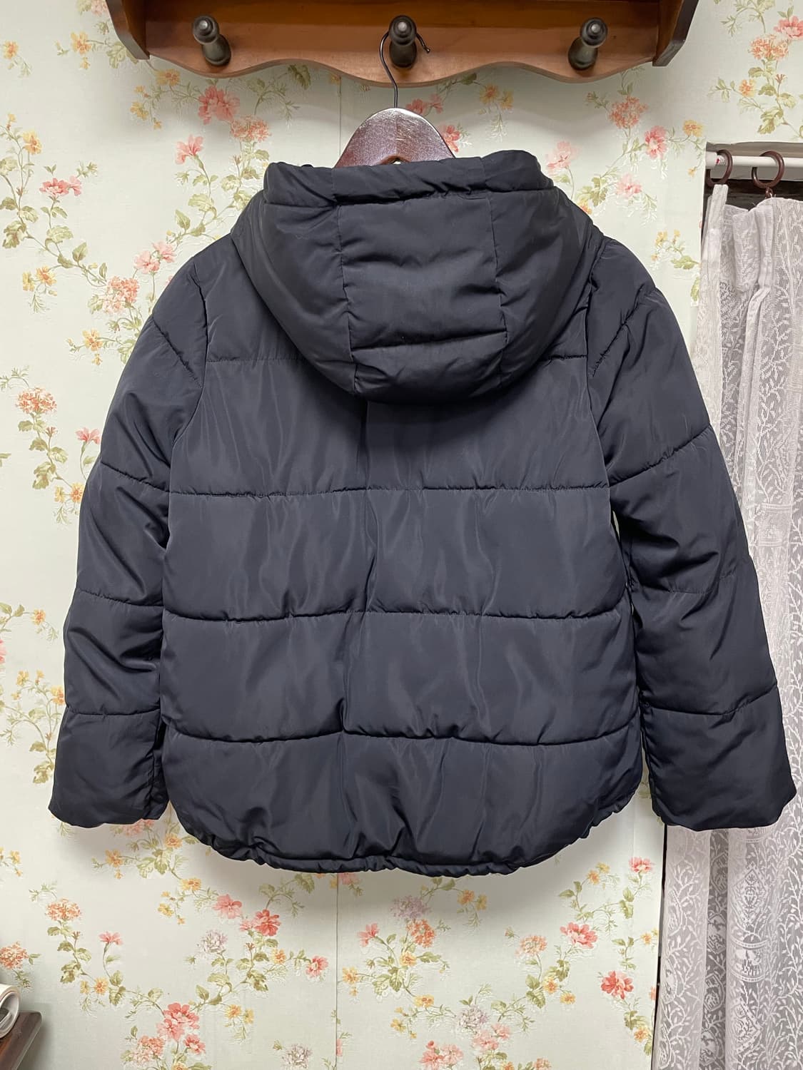 스냅단추 남색 숏패딩 상품이미지2