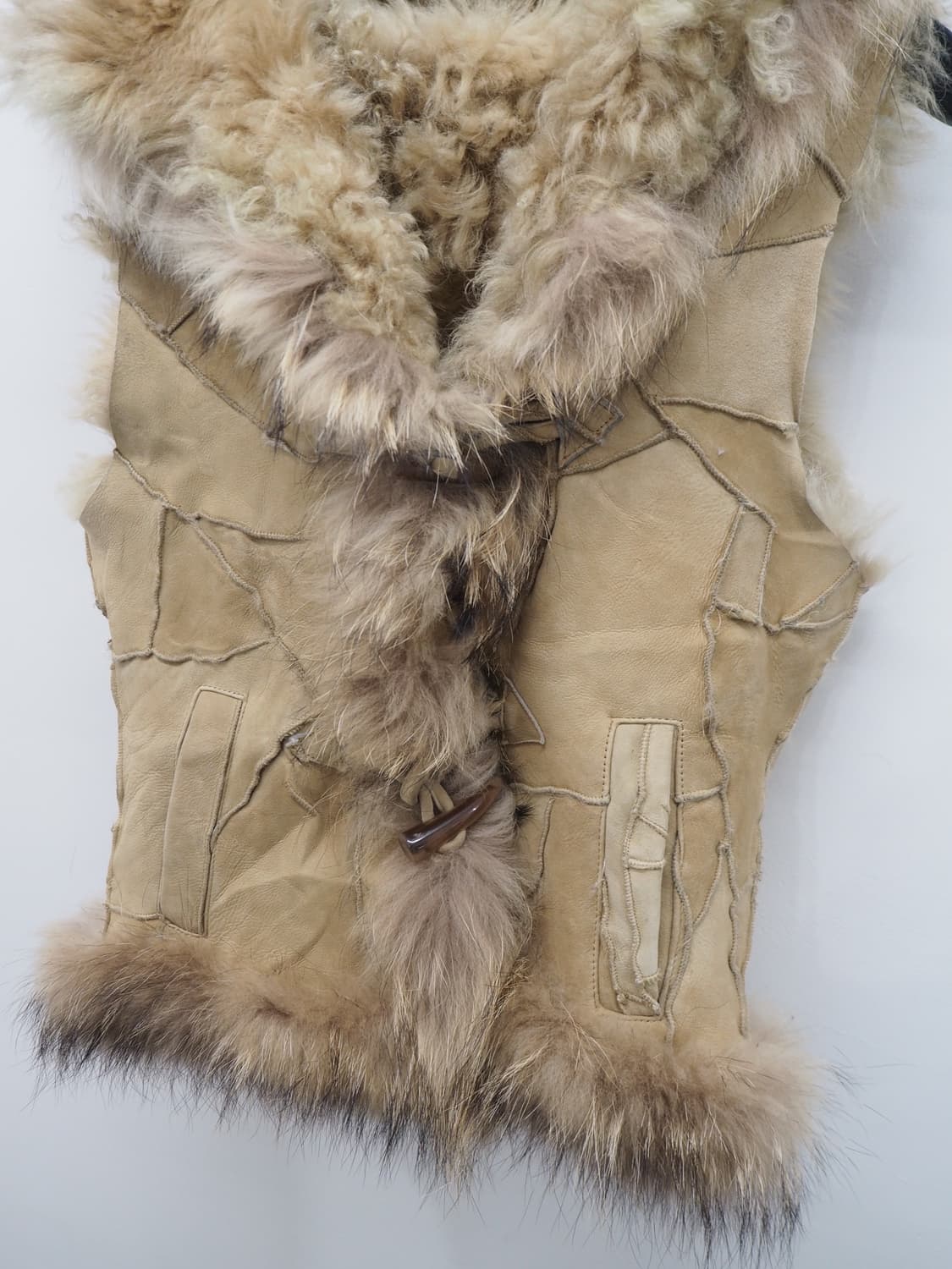 vintage sheepskin mouton fur vest  상품이미지2