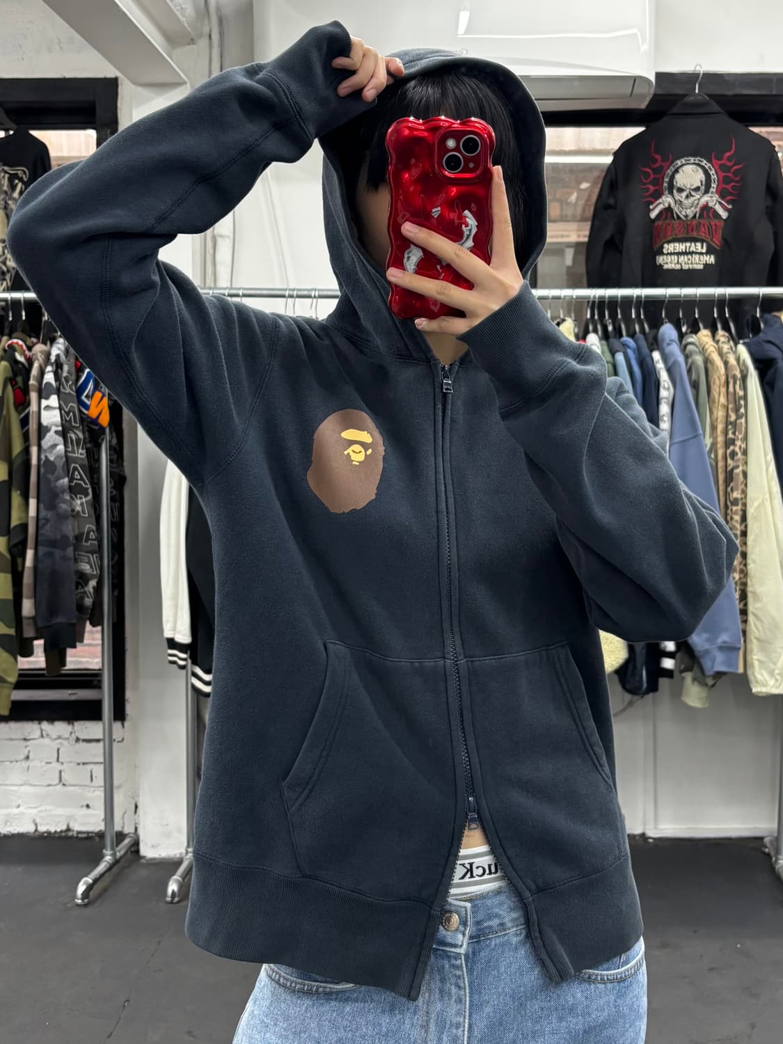 베이프 빅사루 후드집업 상품이미지3