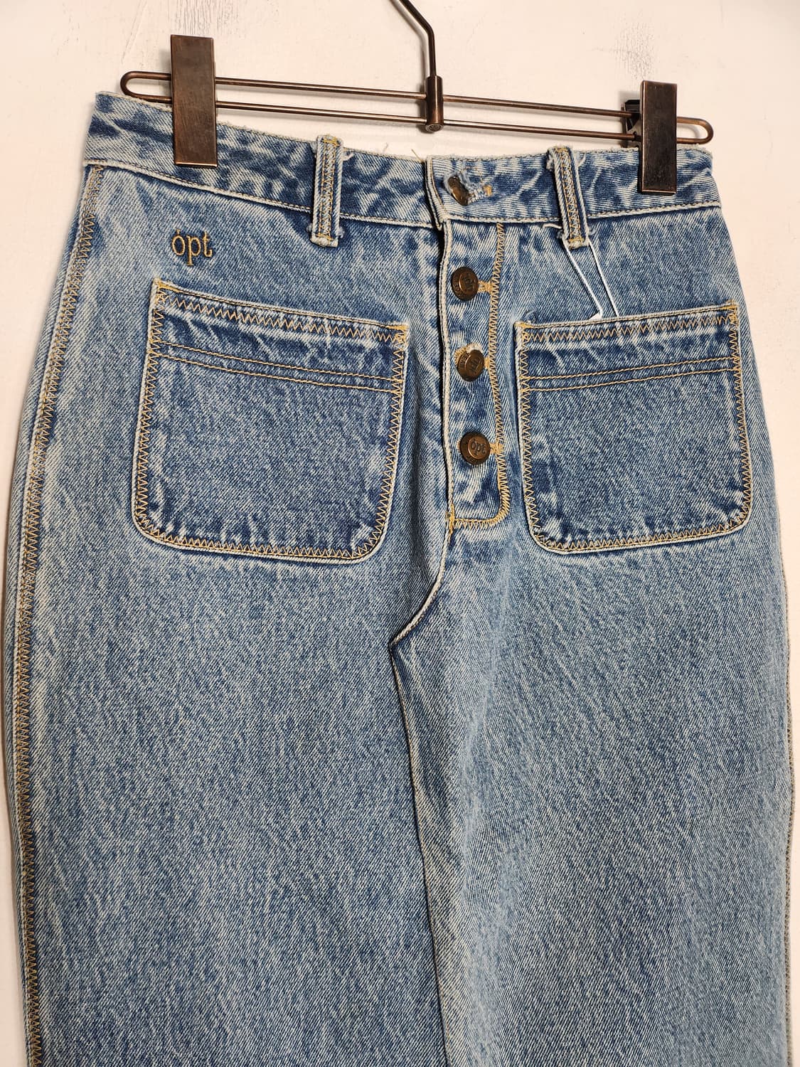 OPT 버튼 플라이 데님 스커트 상품이미지2