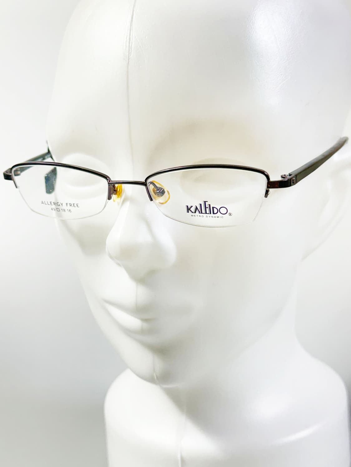 90s KALEIDO 반무테 스퀘어 메탈 프레임 빈티지 안경 상품이미지8