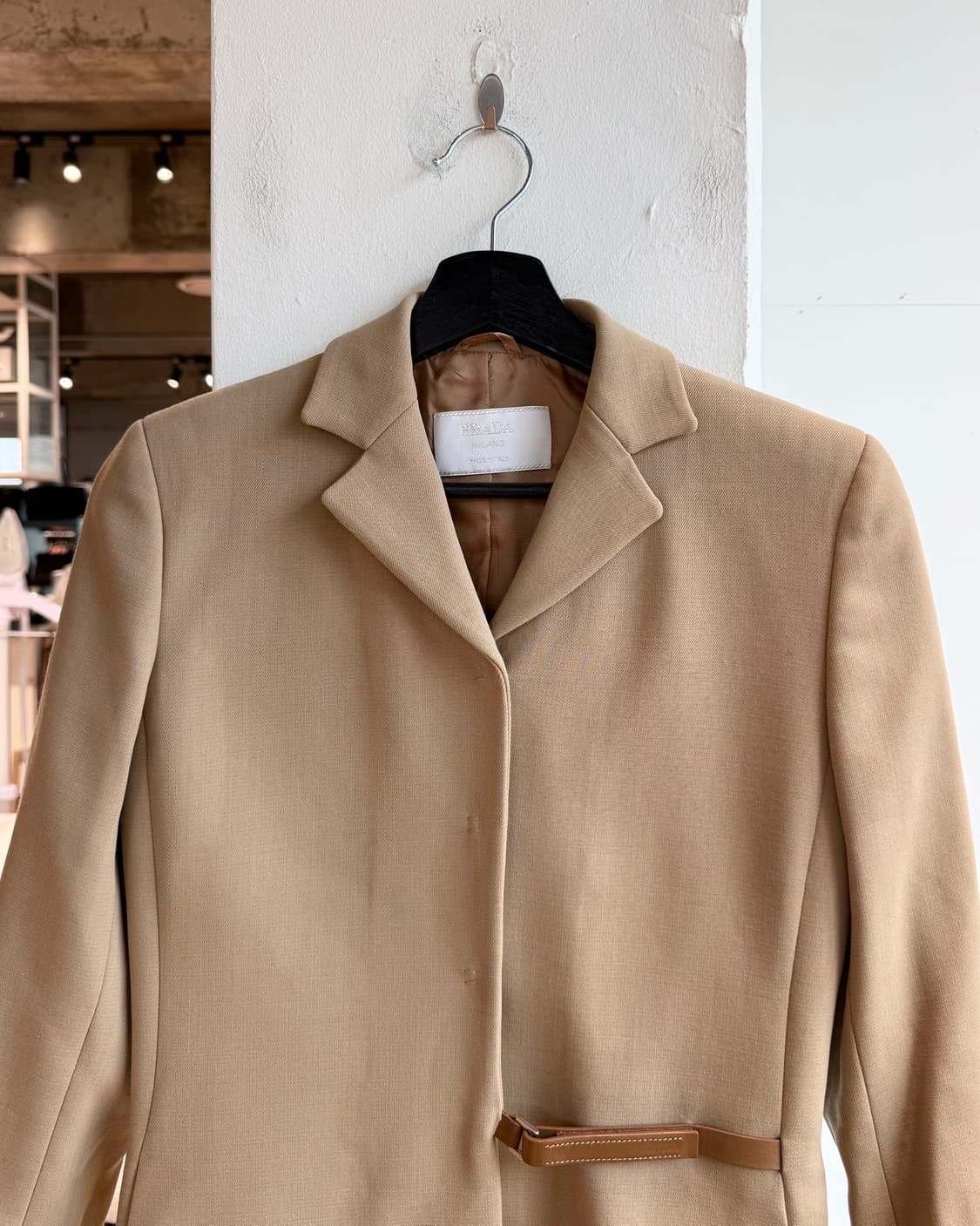 프라다 베이지 벨티드 테일러드 블레이저 자켓  상품이미지3