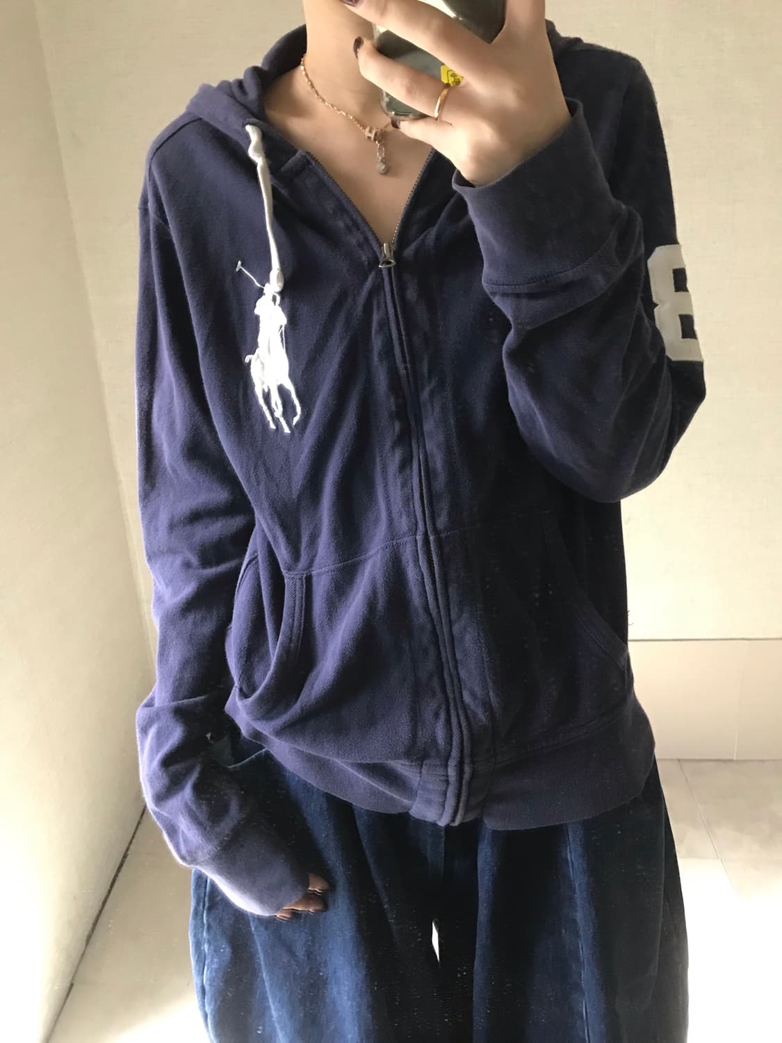 폴로 네이비 빅포니 후드집업 상품이미지4