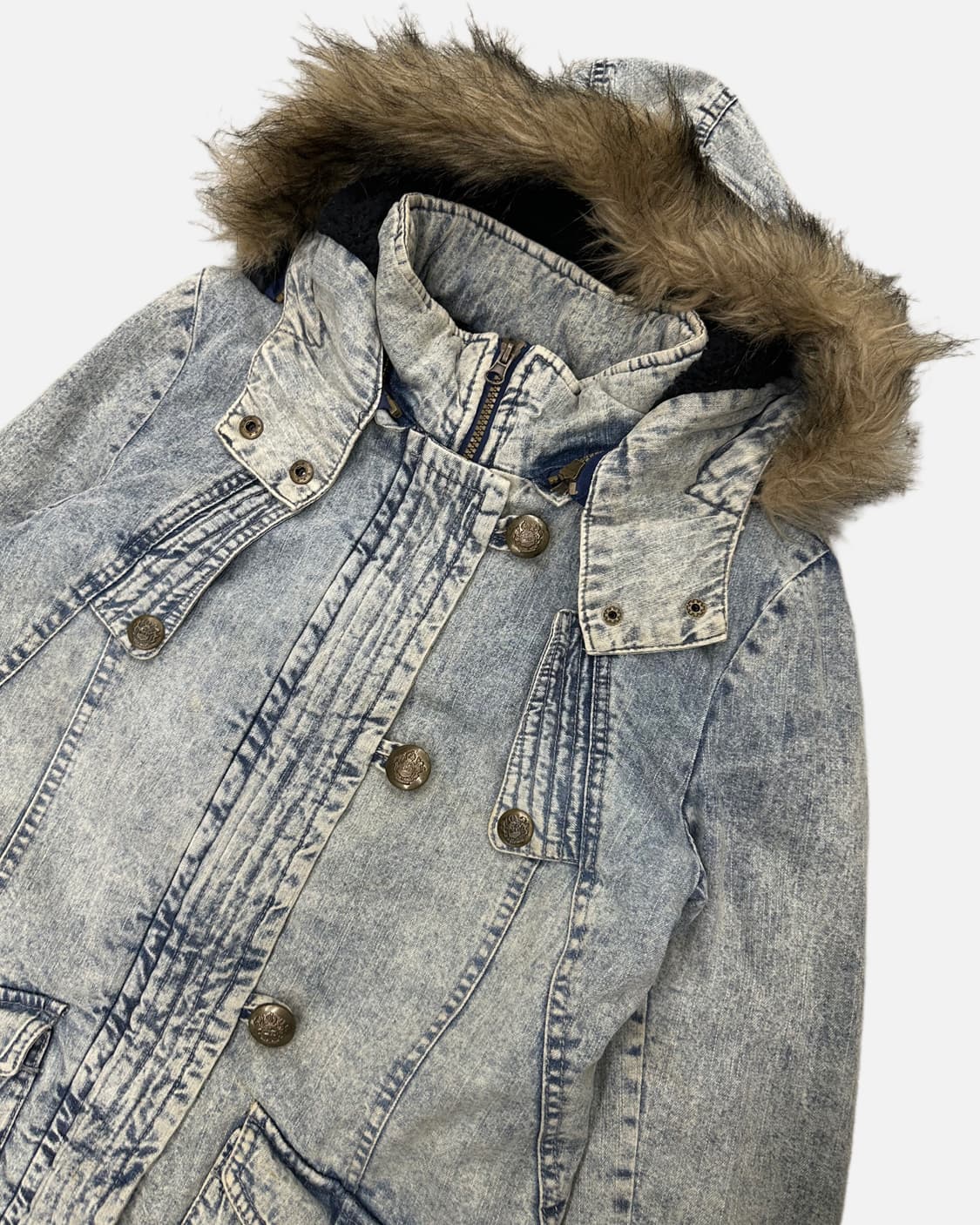  stone washing denim hood jumper 상품이미지2