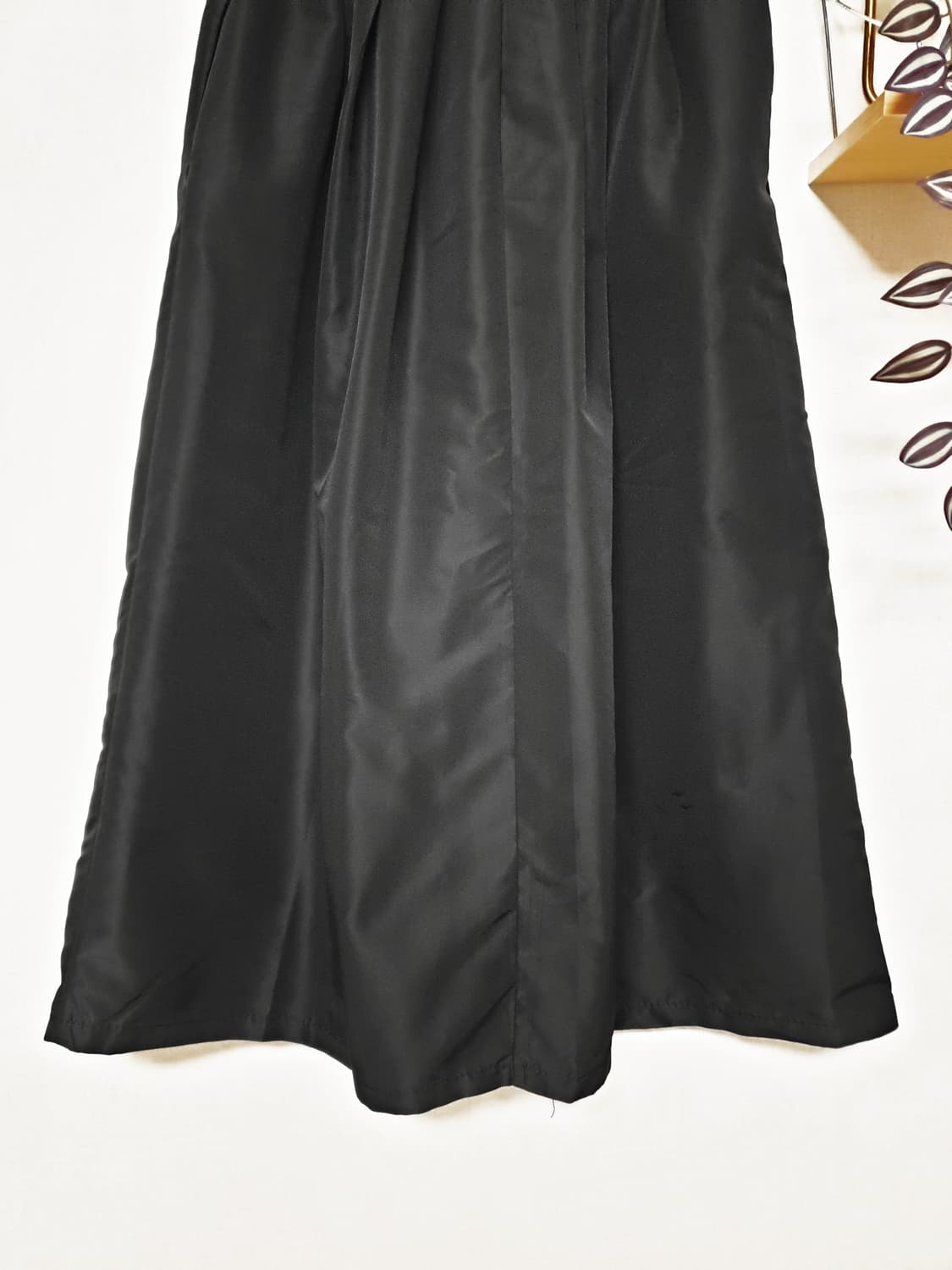 뒷밴딩 롱스커트 55 블랙  상품이미지5
