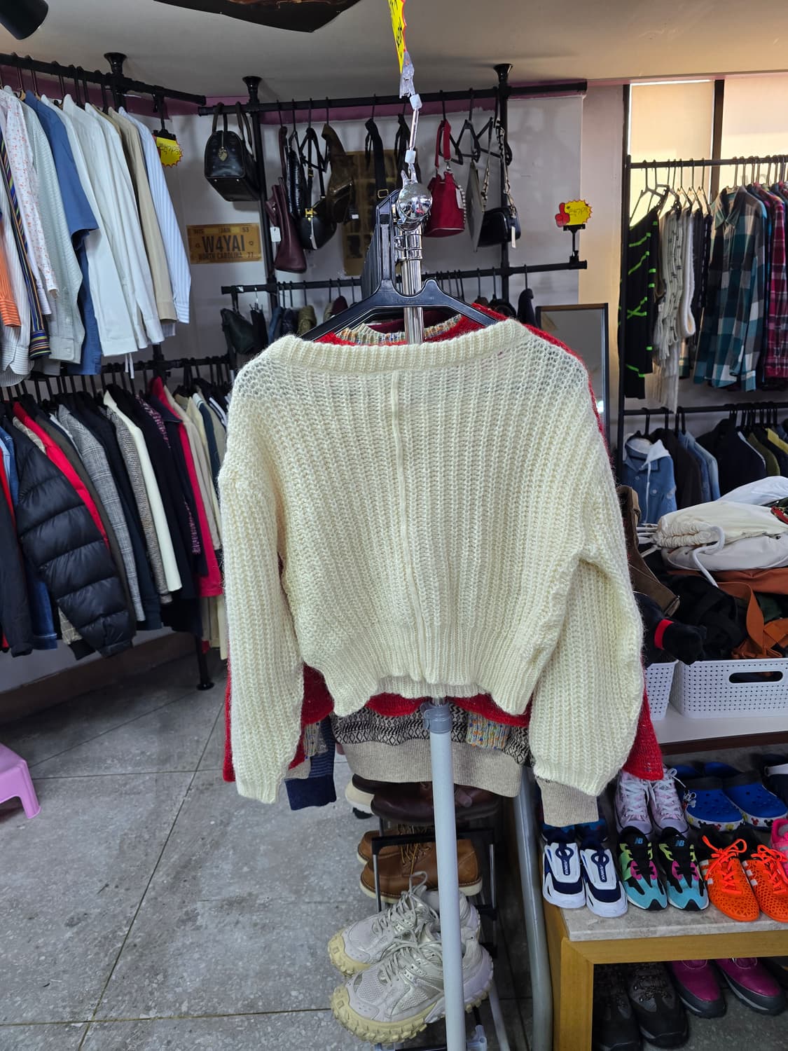 아이보리 크롭 니트 스웨터 (1256) 상품이미지2