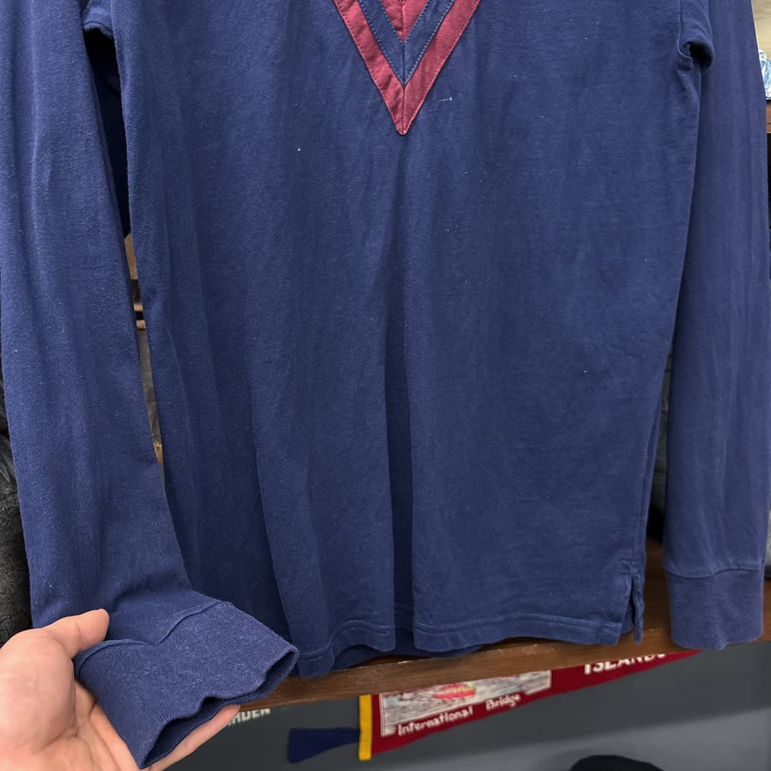 90s 폴로 랄프로렌 칼리지 크레스트 와펜 아이비 럭비셔츠 N1003 상품이미지4