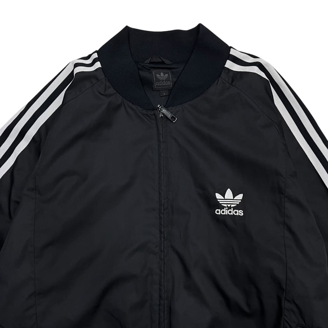 아디다스 화이트라인 블랙 바람막이 트랙탑 L 상품이미지5