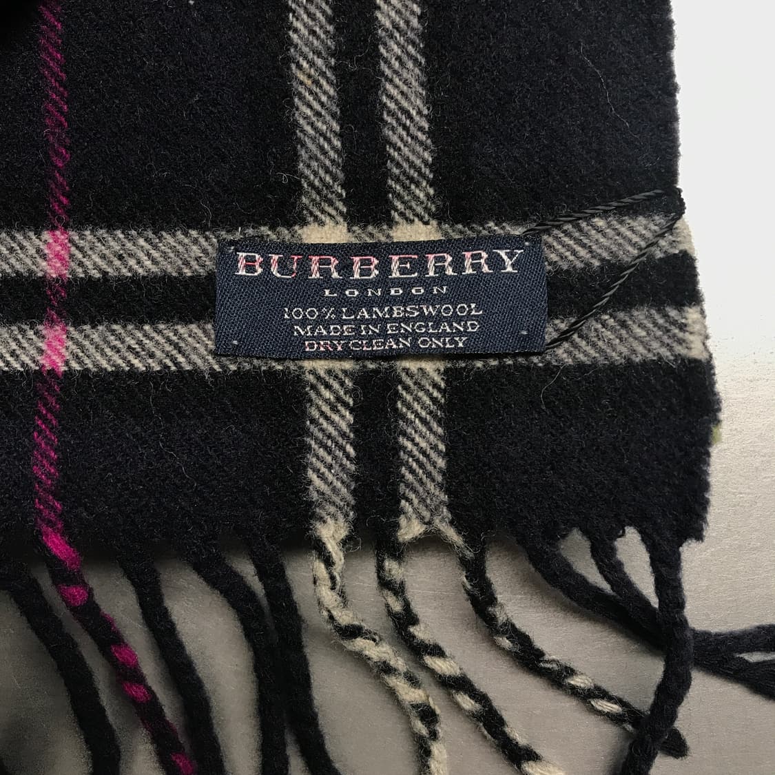 버버리 정품 램스울 머플러 네이비 상품이미지5