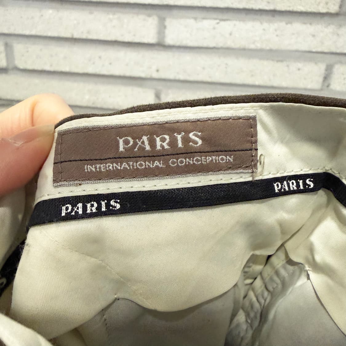 JPN VINTAGE 골지 코튼 슬랙스 핀턱 디테일 와이드핏 브라운 상품이미지7