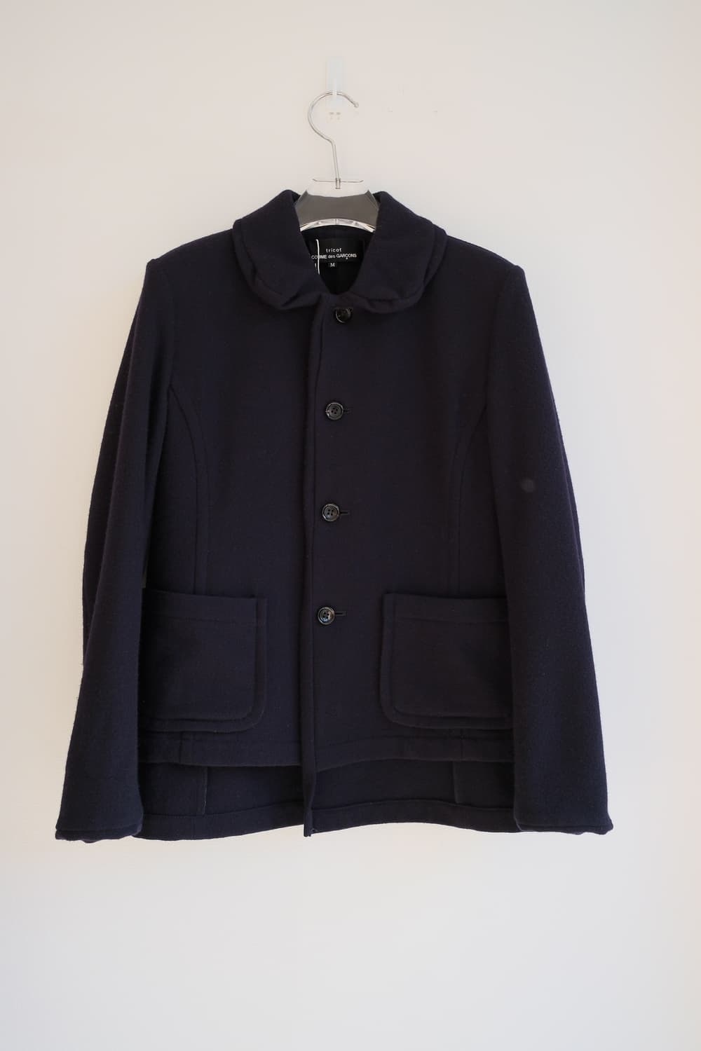 Puff collar layered wool coat 상품이미지1