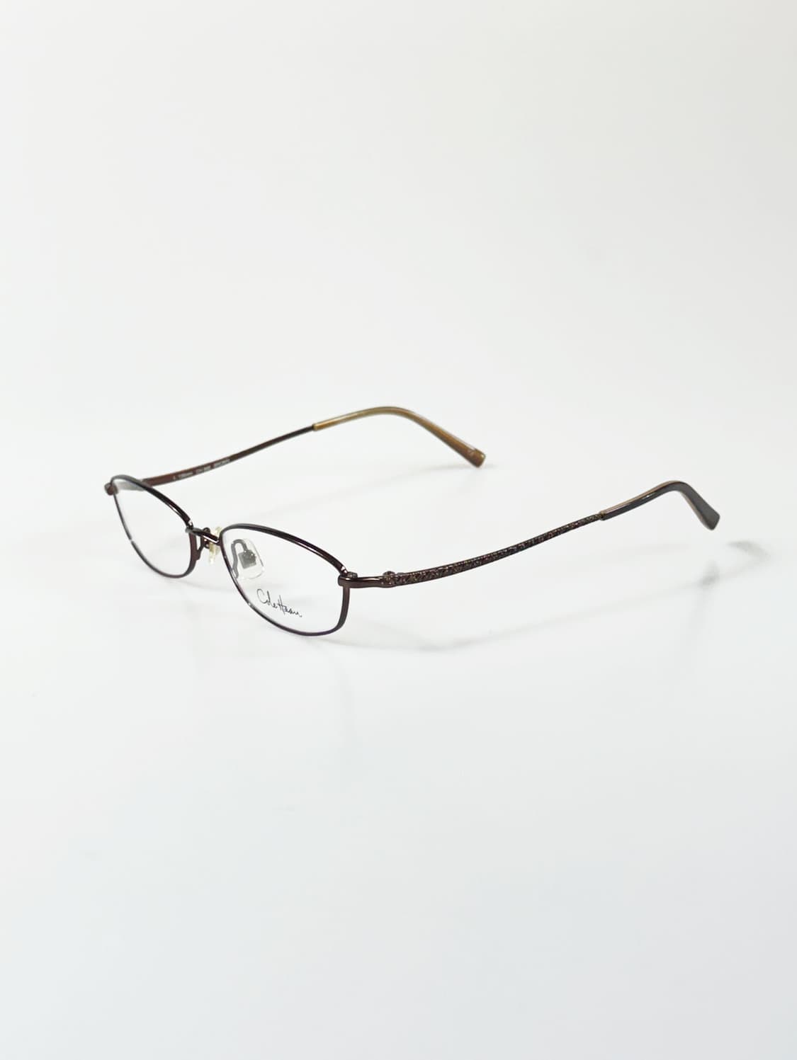Cole Haan 브라운 슬림 스퀘어 프레임 빈티지 안경 상품이미지3