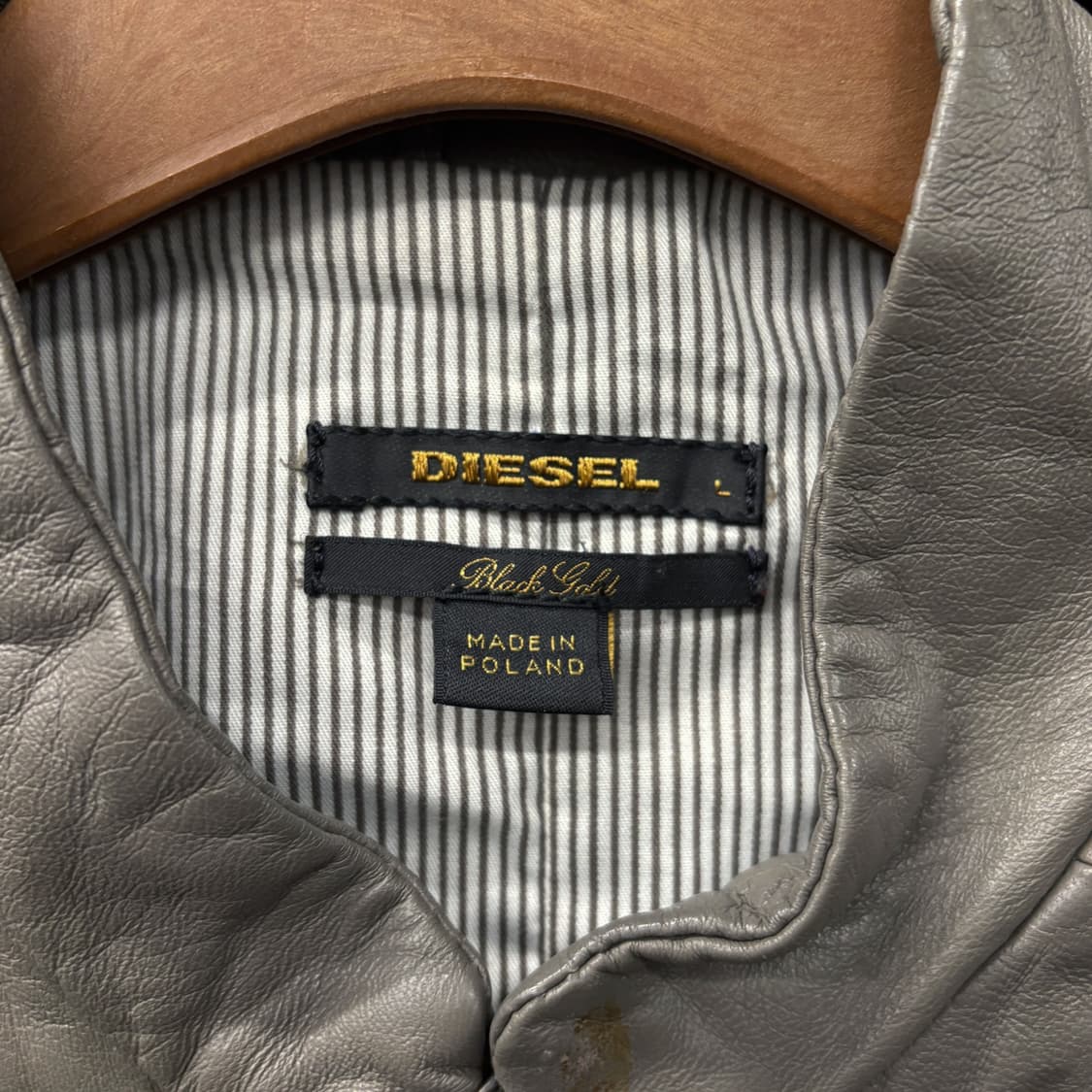 00s 디젤 블랙라벨 쉽스킨 레더 싱글 라이더 자켓 N454 상품이미지9