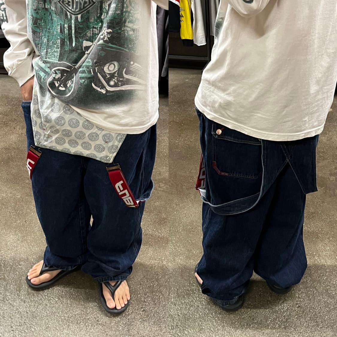 90s Fubu 올드스쿨 데님 오버롤 (L) 상품이미지9
