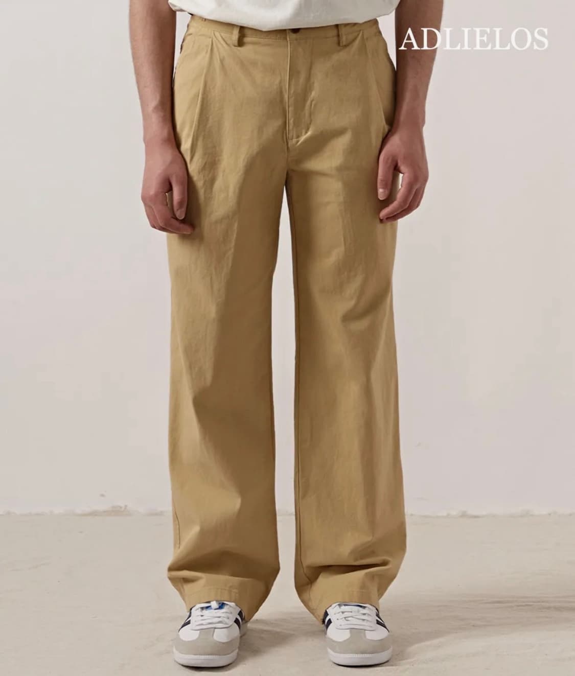 [S] 에드리엘로스 컴포트 와이드 치노팬츠 베이지 상품이미지1