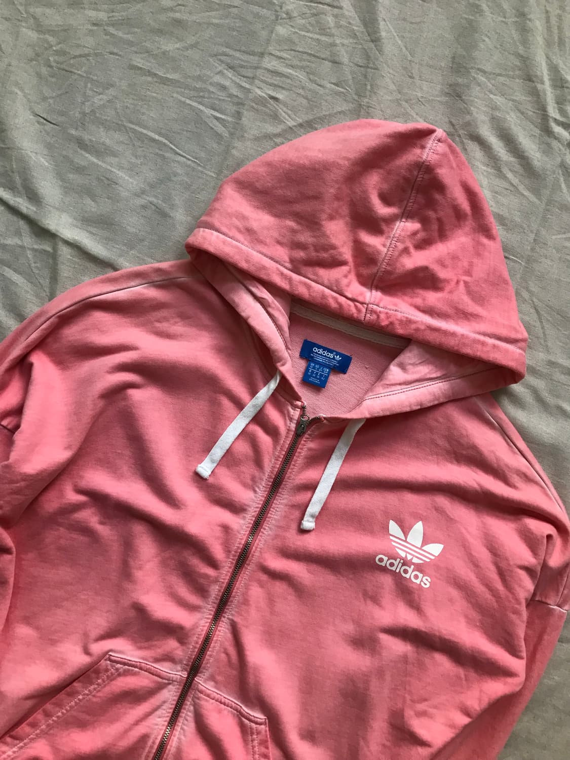 아디다스 00년대 올드스쿨 트레포일 핑크 후드집업 상품이미지6