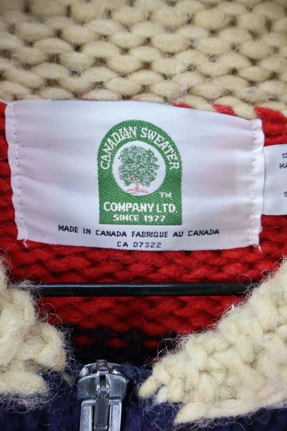 Canadian Sweater co Hand Knit Wool Zipup 상품이미지7