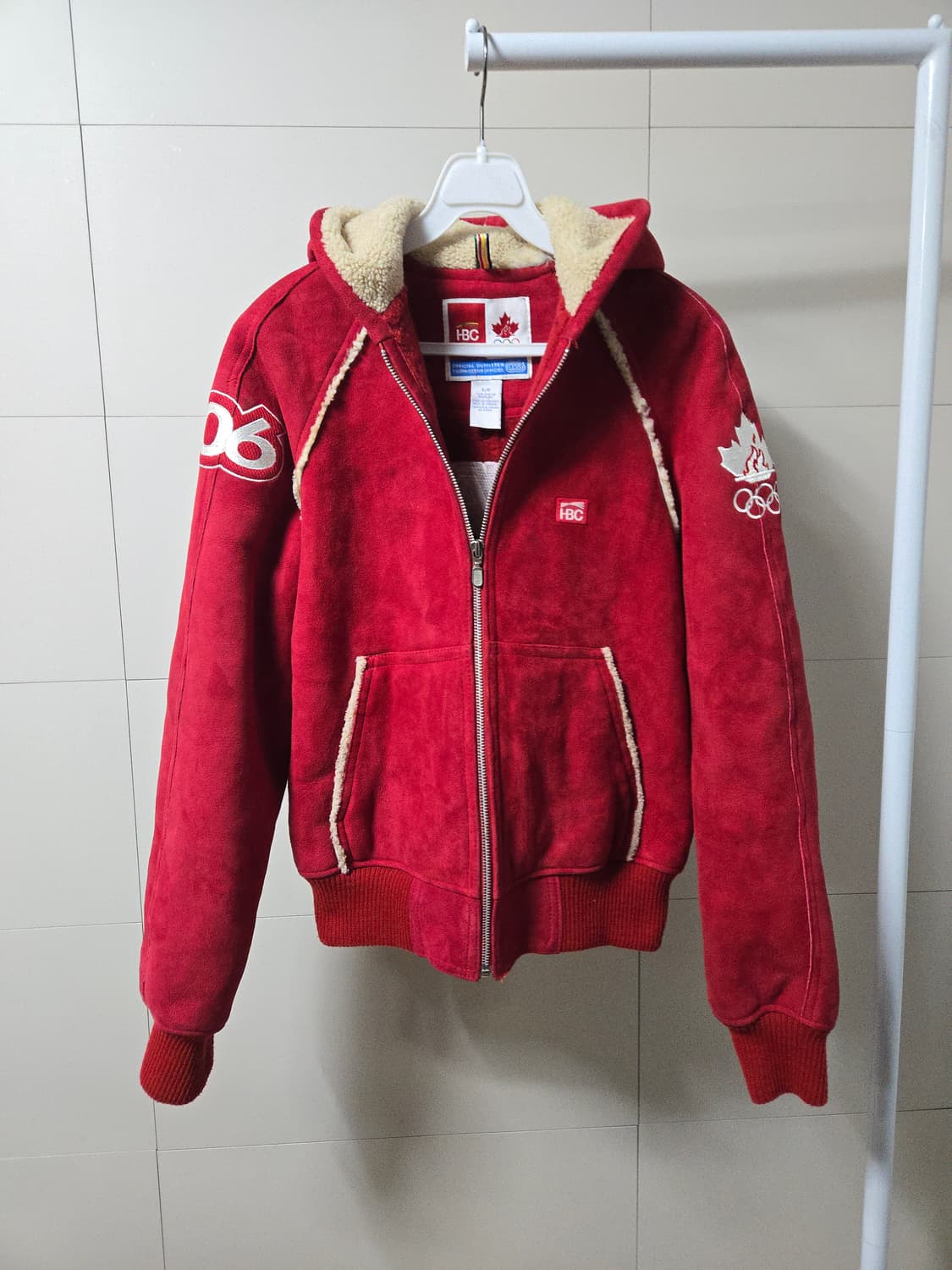 캐나다 동계 올림픽 시어잉 무스탕 후드 집업 55~66 상품이미지1