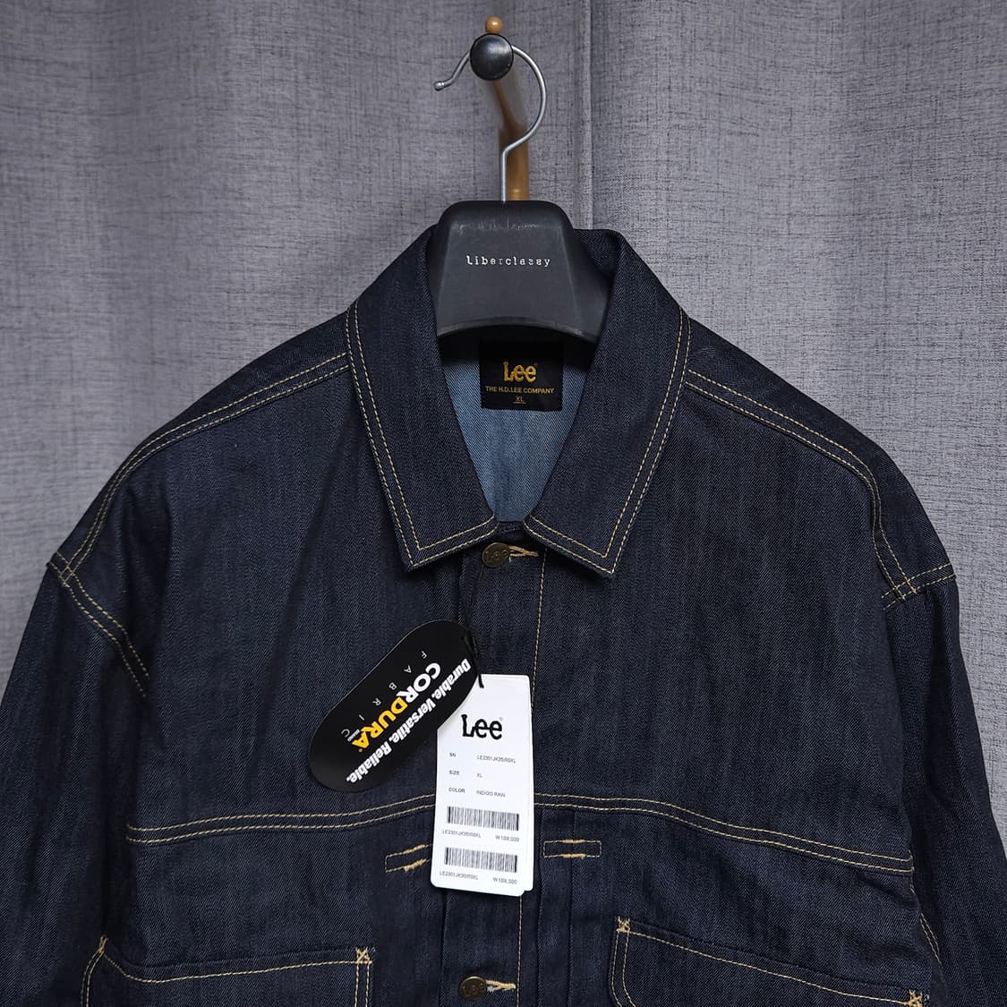 새상품 ) LEE 리 코듀라 RAW 데님 1세대 트러커 자켓 상품이미지6