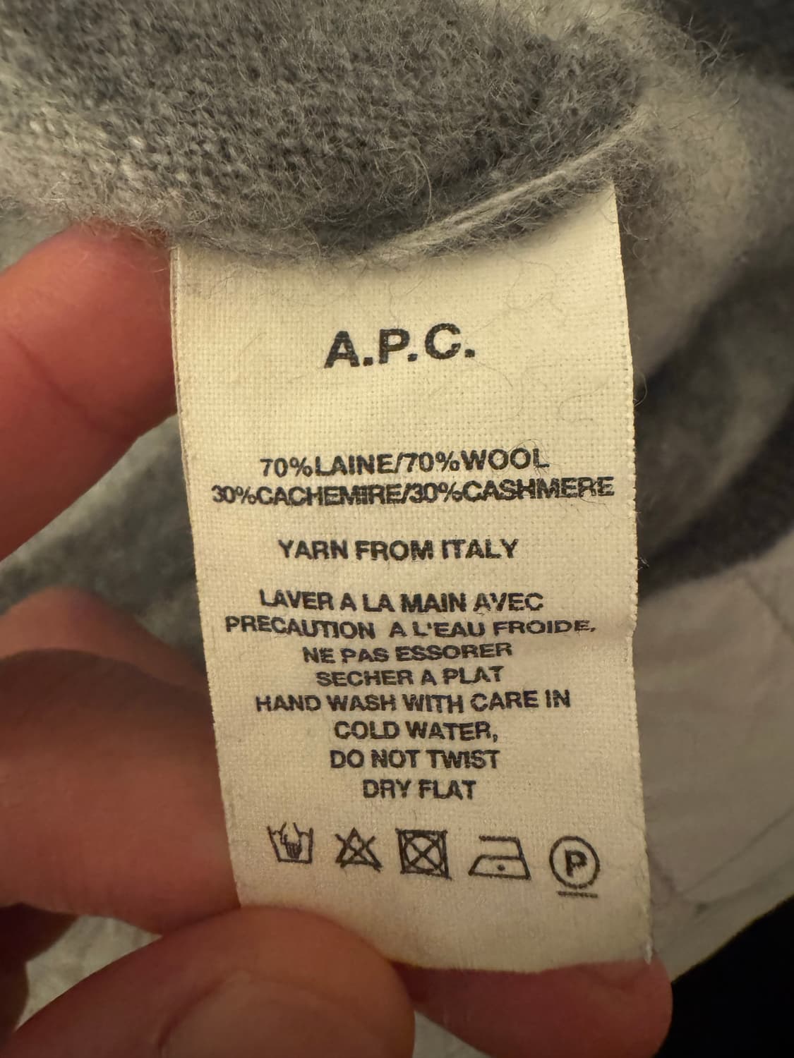 A.P.C. 아페쎄 스트라이프 패턴 캐시미어 니트 상품이미지2
