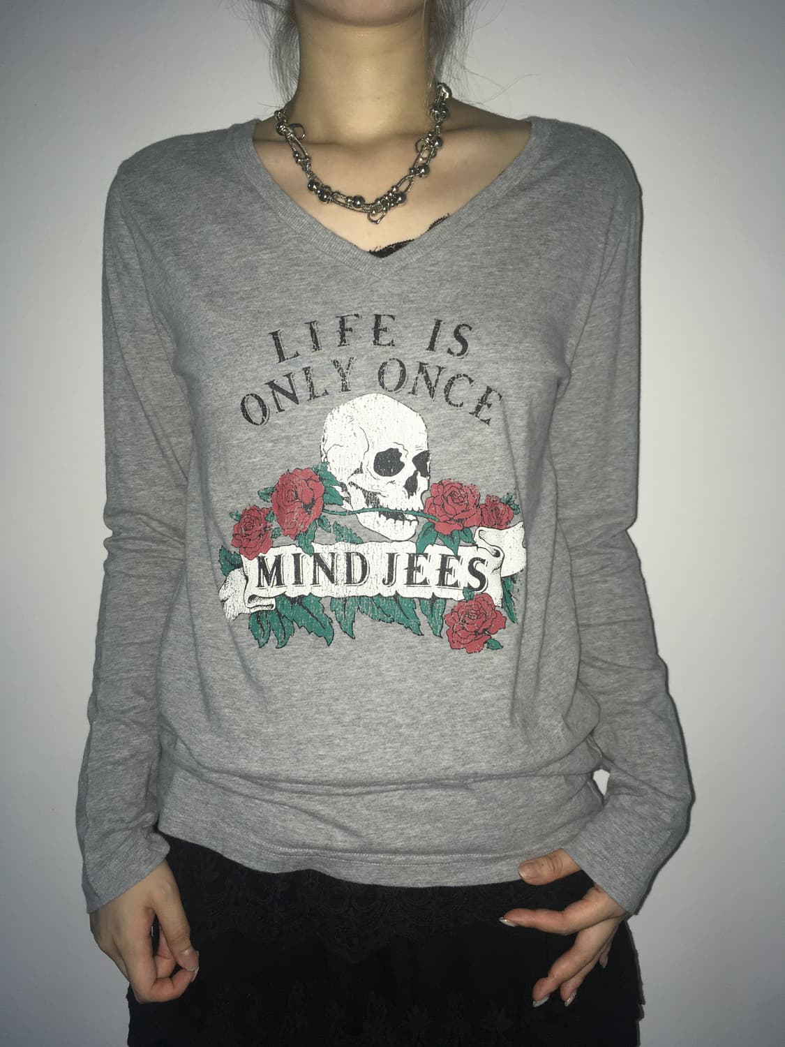 jpn vintage y2k skull long sleeve 상품이미지3