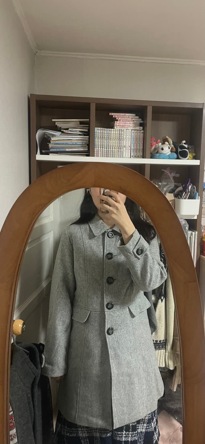 모리걸 빈티지 도쿄모리 그레이 카라 울코트 🩶🤍 상품이미지5